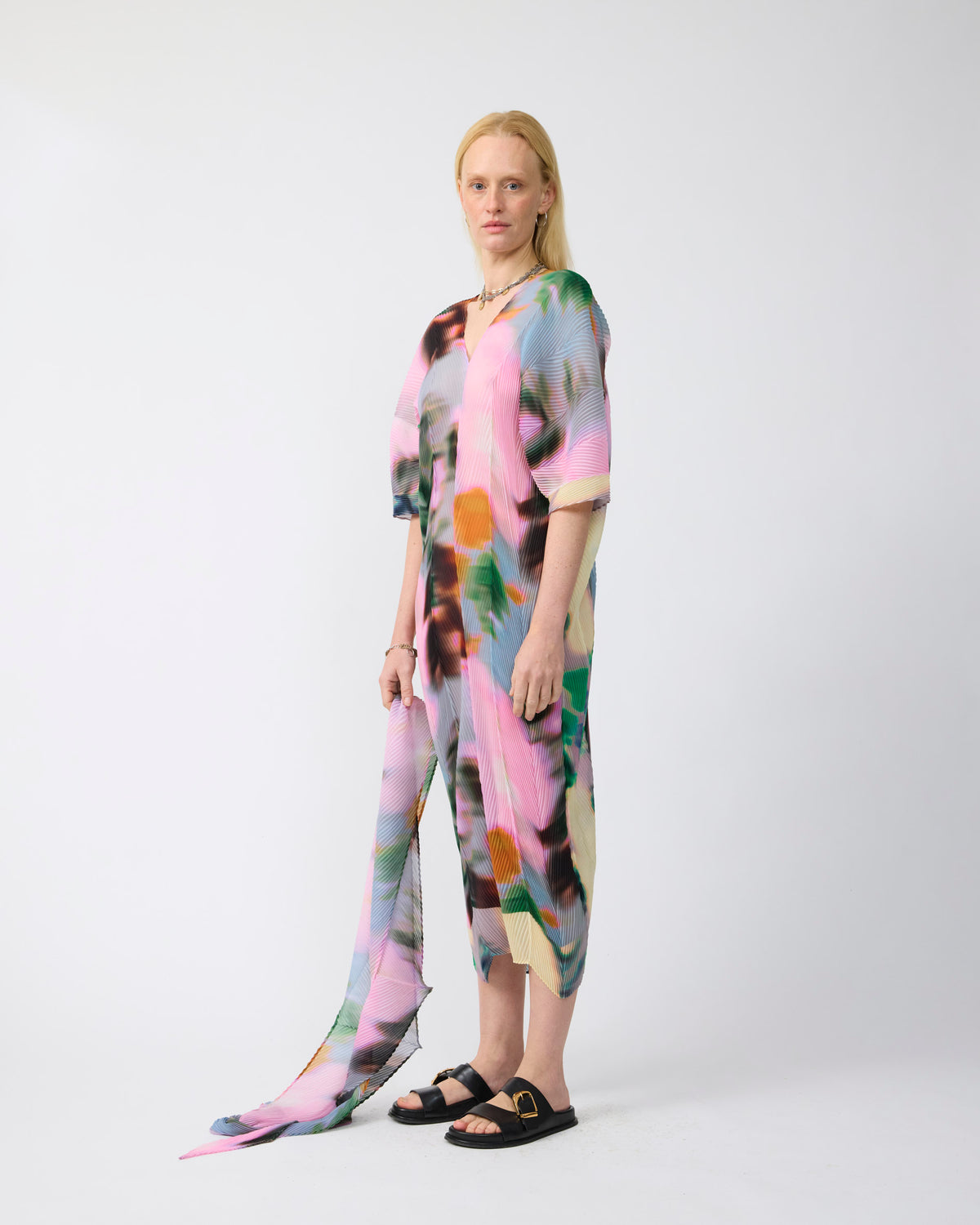 Stacy Handpleated Kaftan in Maris