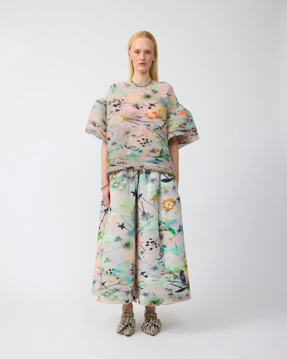 Robin Handpleated Top in Frances