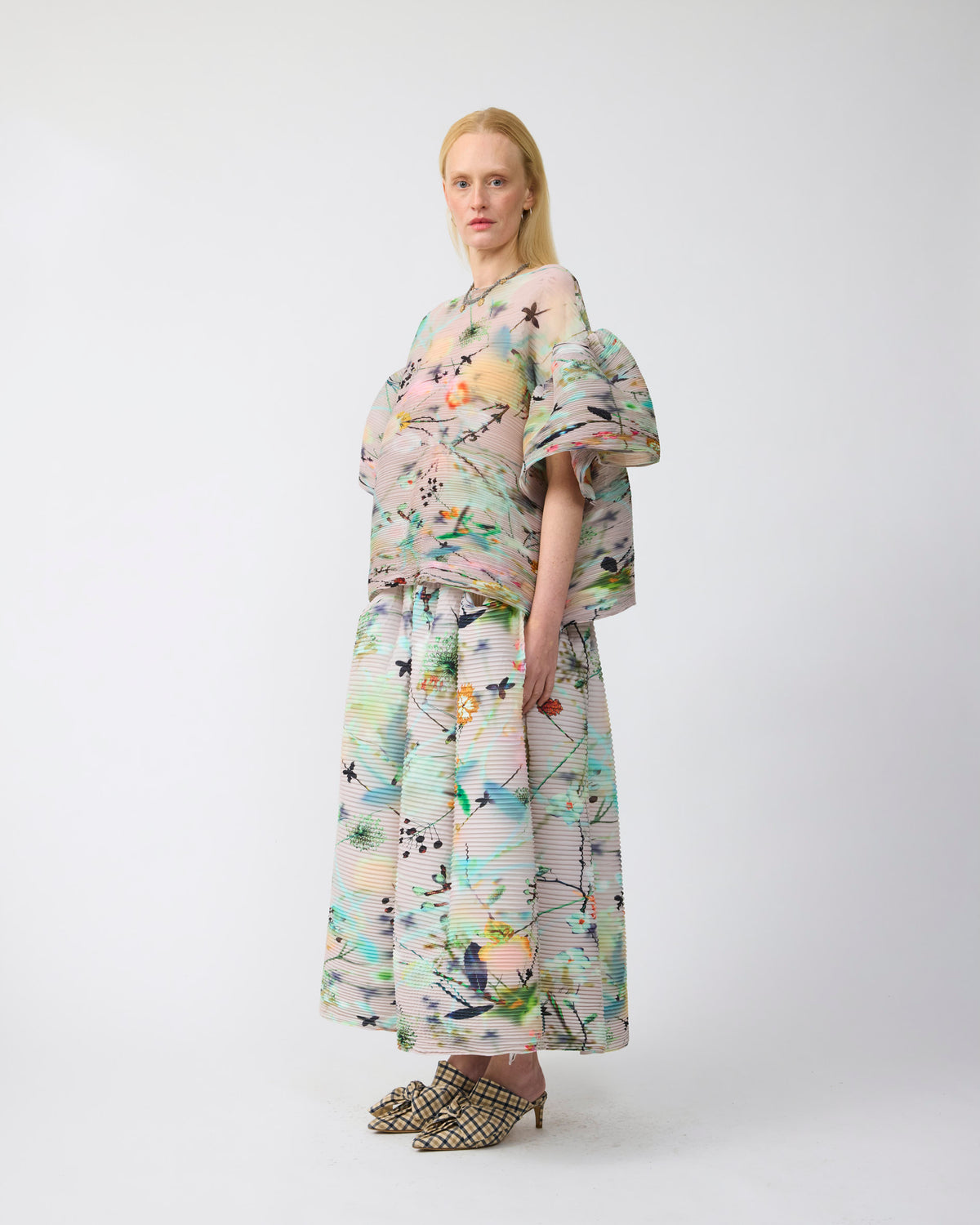 Robin Handpleated Top in Frances