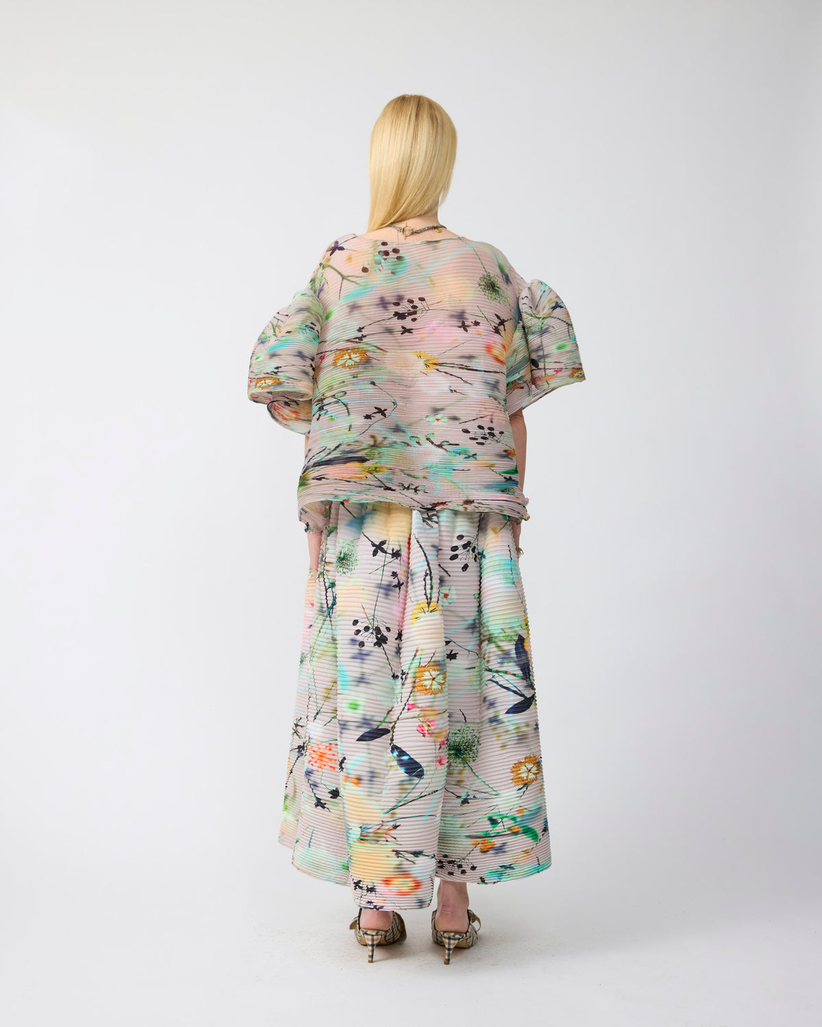 Robin Handpleated Top in Frances
