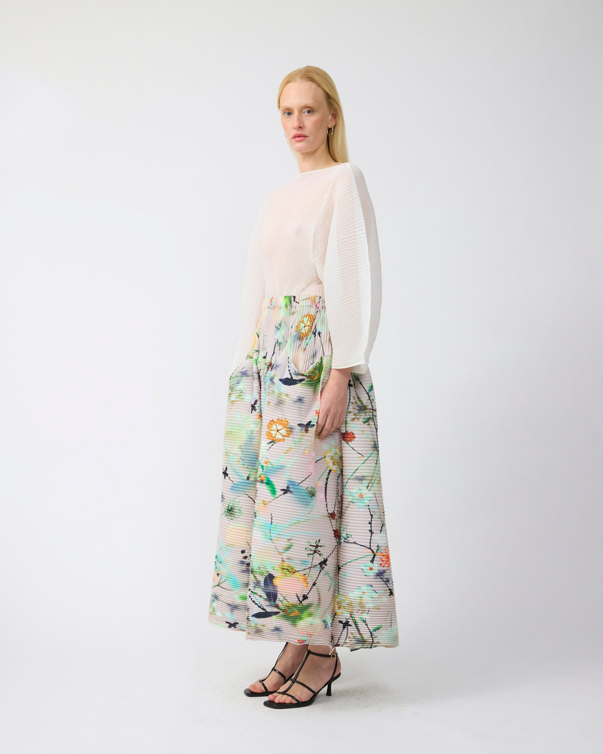 Kenza Handpleated Skirt in Frances
