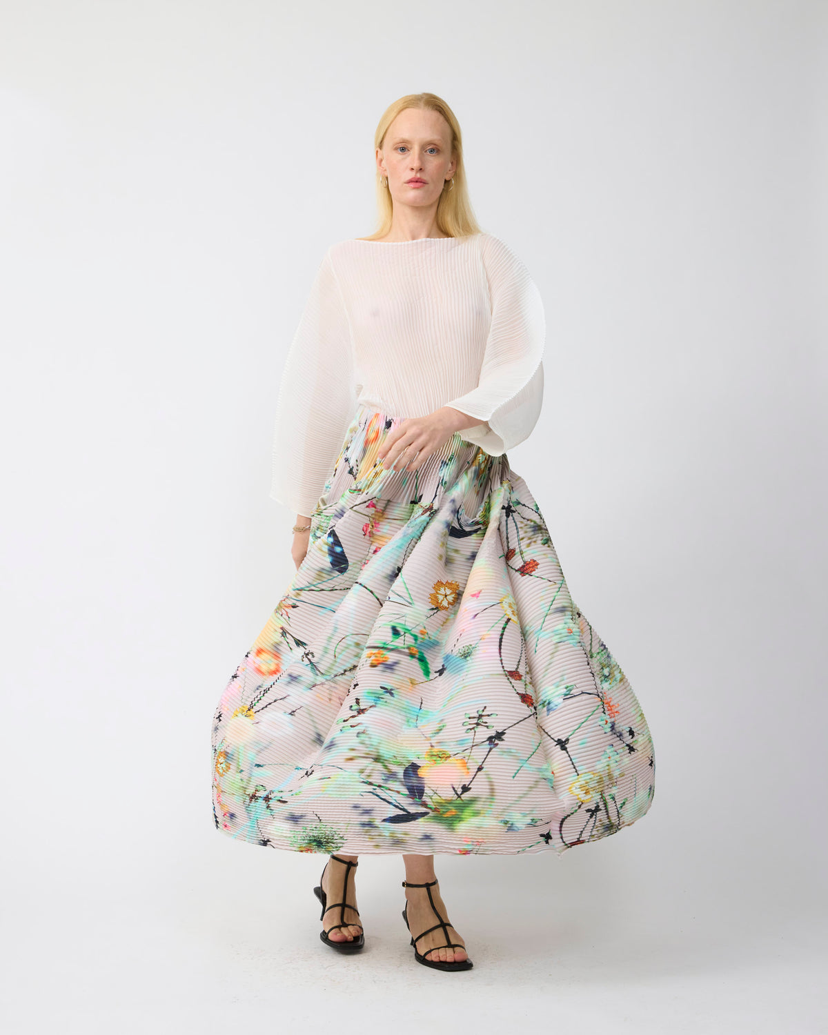 Kenza Handpleated Skirt in Frances