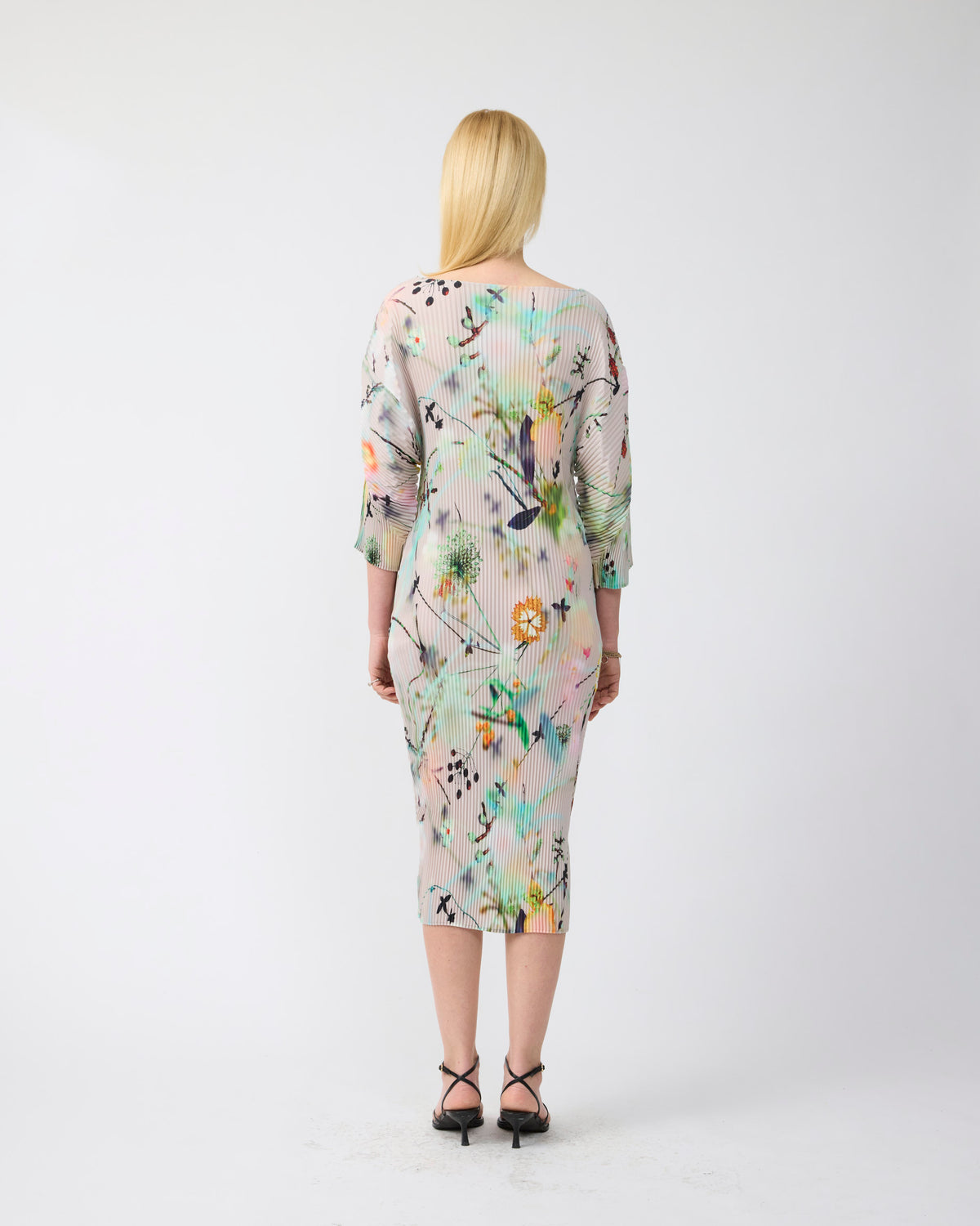 Leila Pleated Dress in Frances