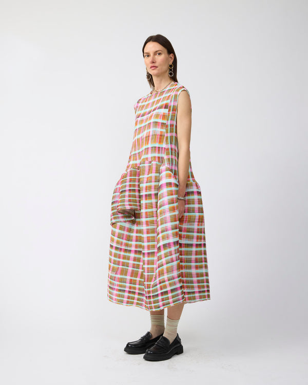 Maya Handpleated Dress in Tarek