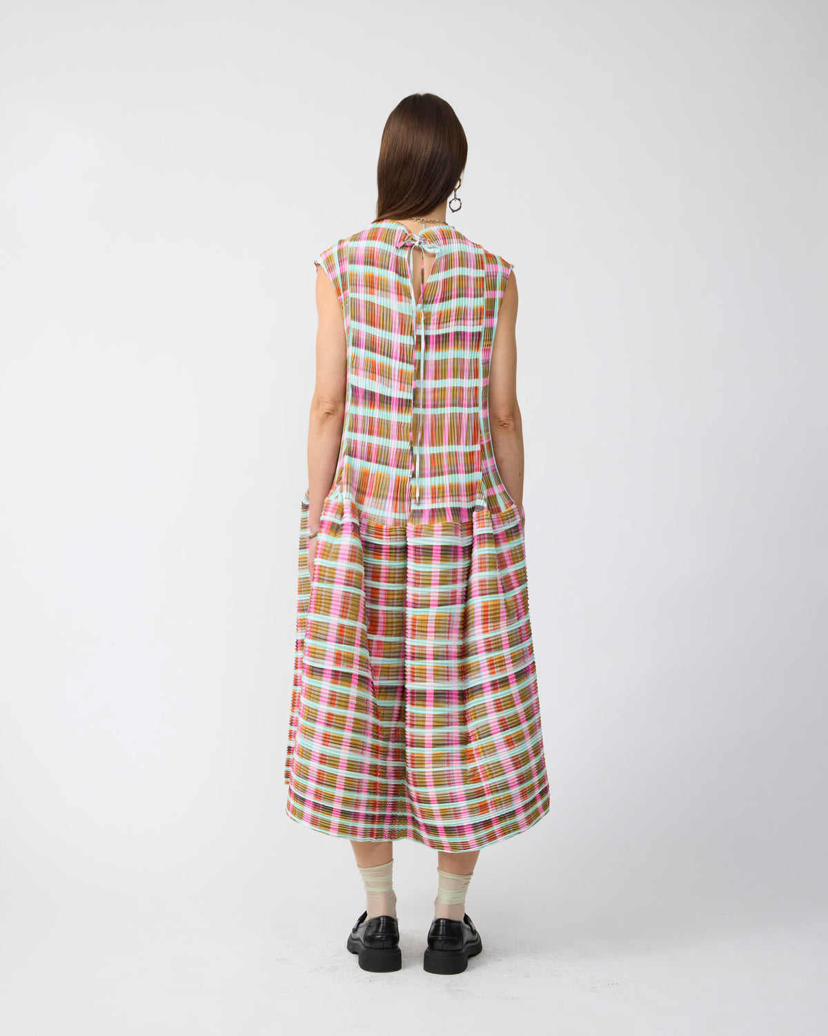Maya Handpleated Dress in Tarek