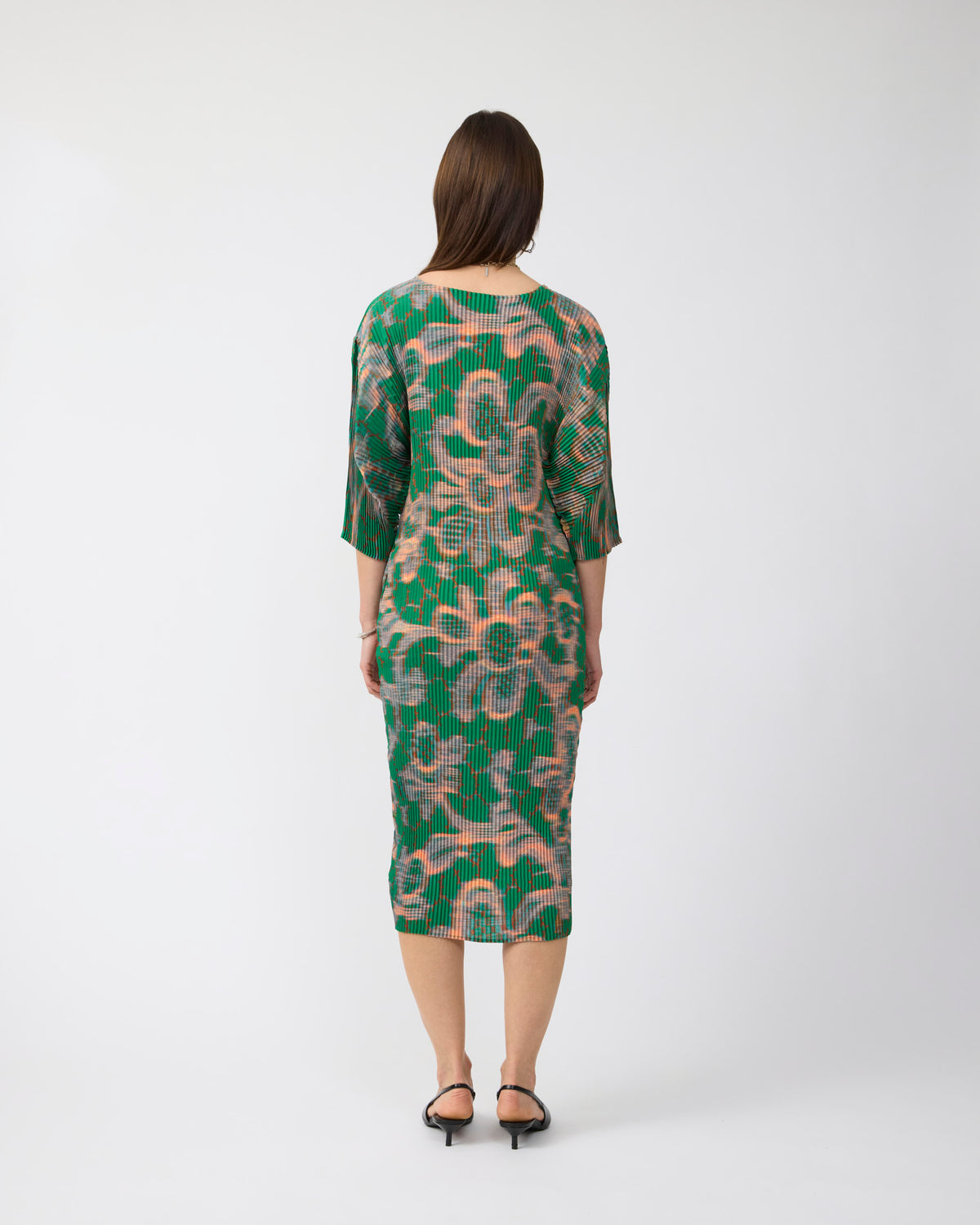 Leila Pleated Dress in Gallia