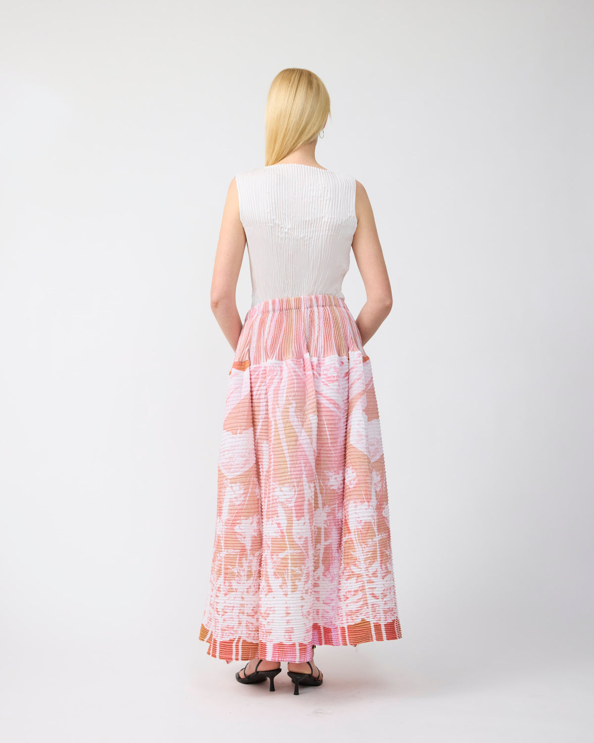 Kenza Handpleated Skirt in Apo