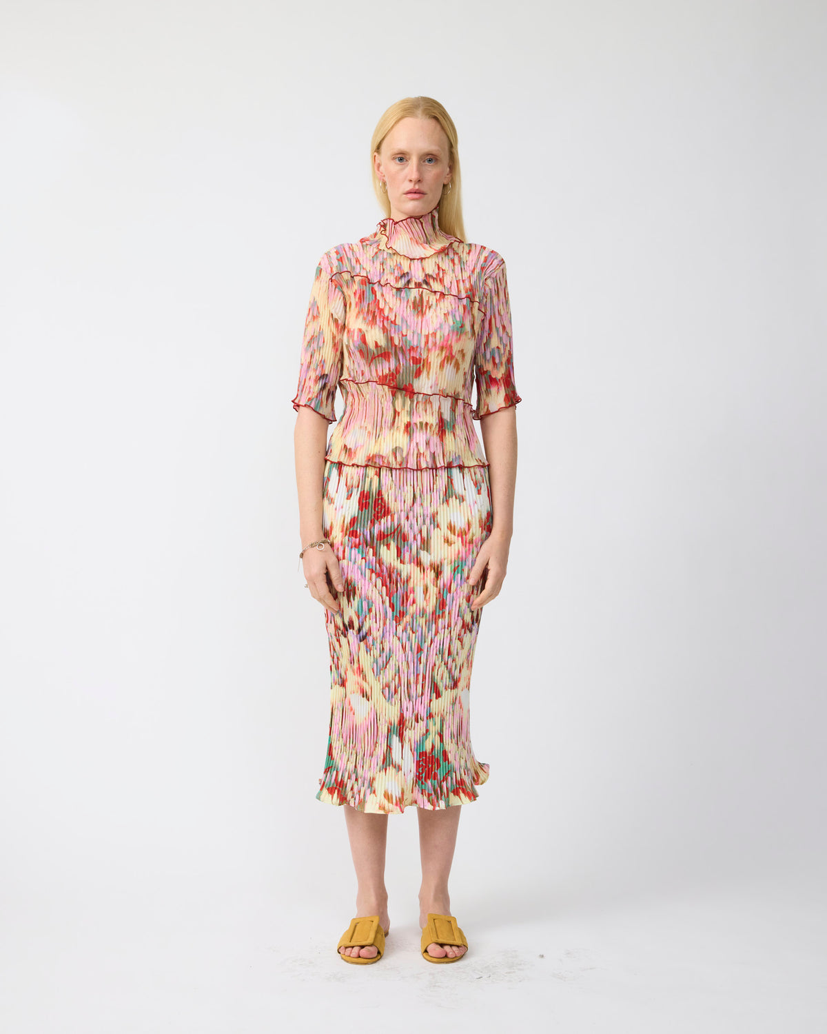 Lasse Pleated Top in Jim