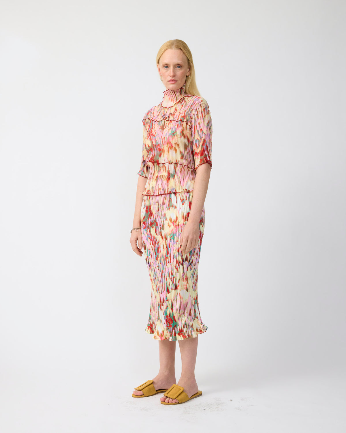 Lasse Pleated Top in Jim