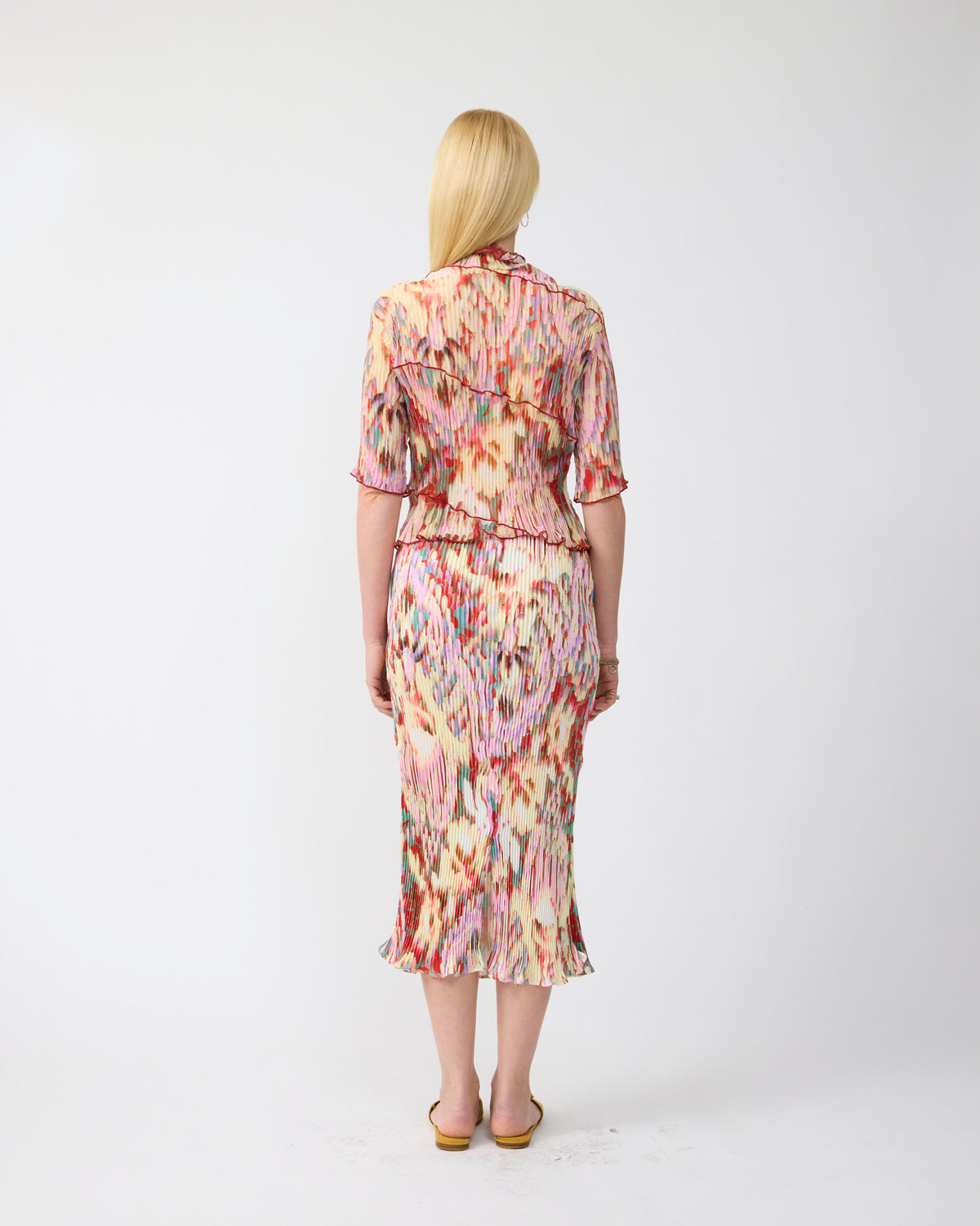 Lasse Pleated Top in Jim