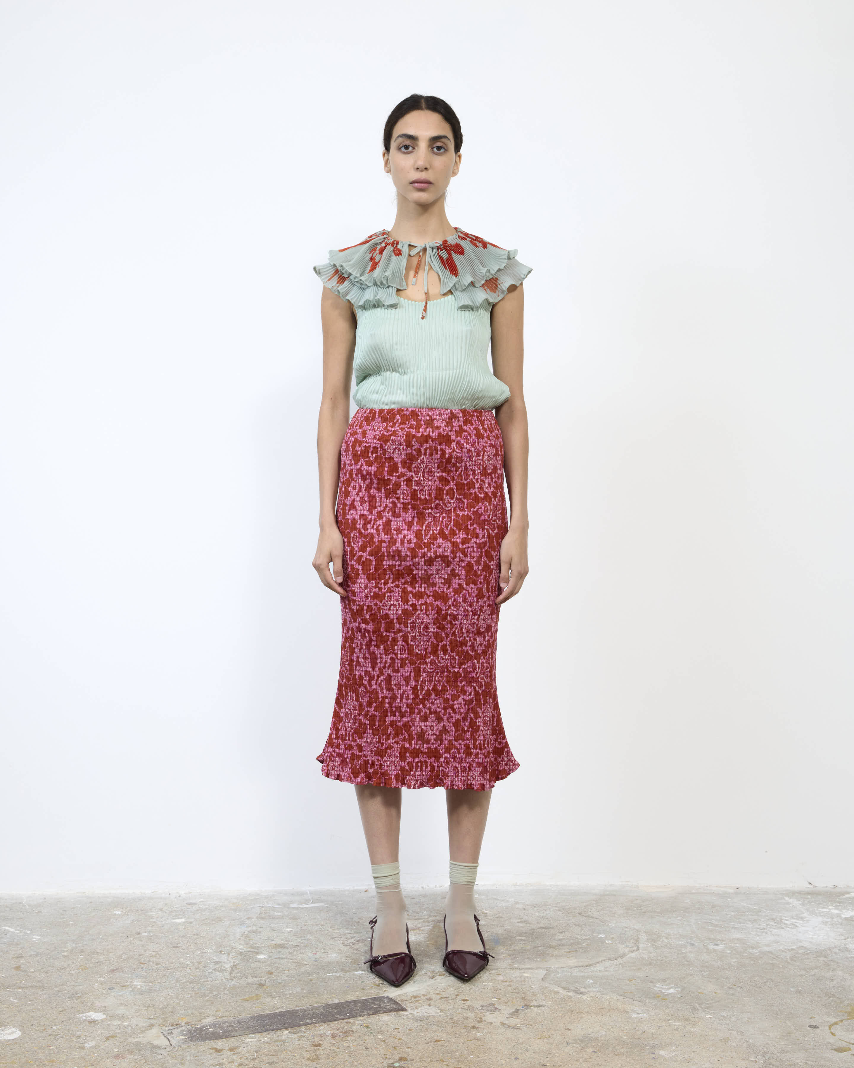 WINNIE PLEATED COLLAR IN SANSA