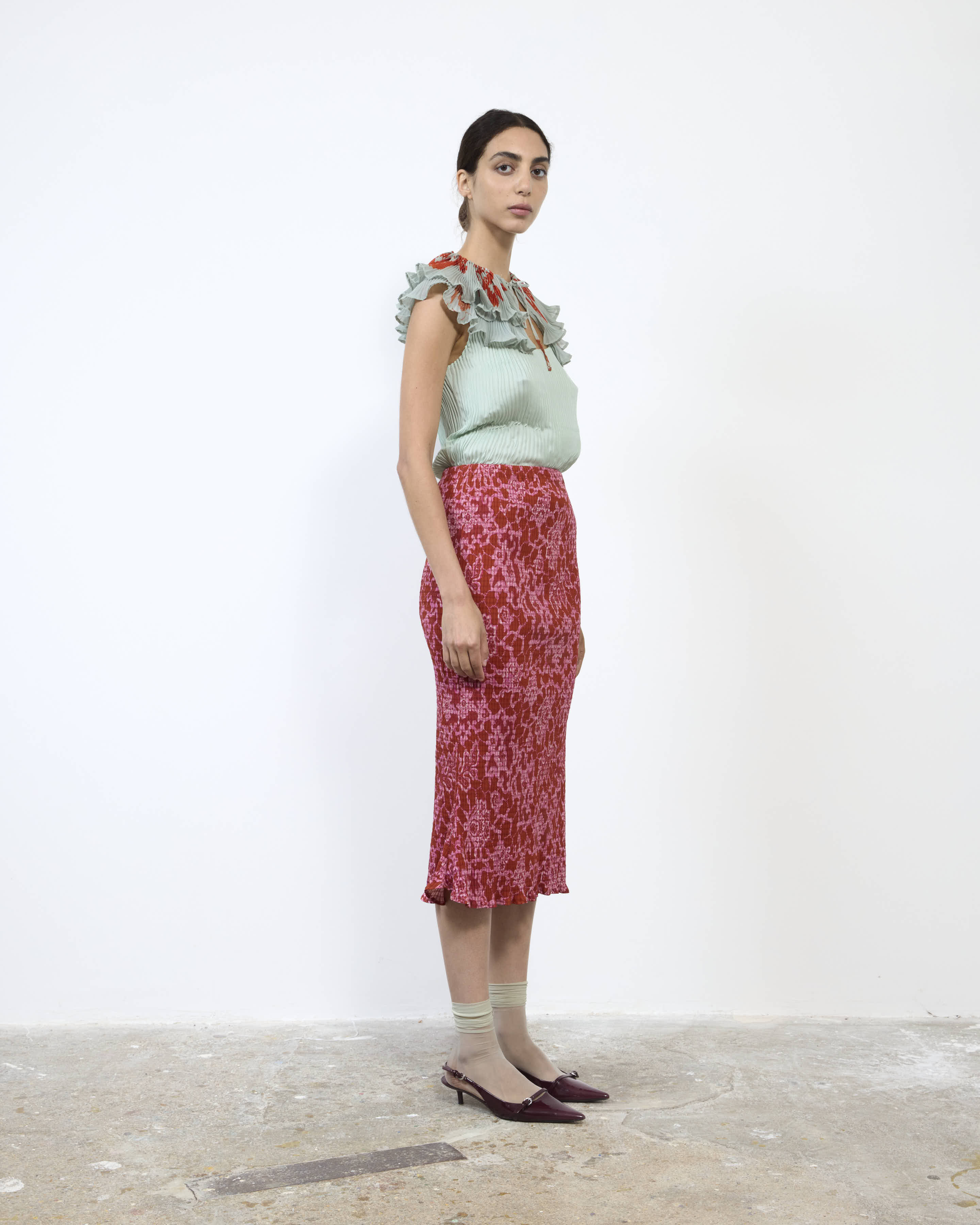 WINNIE PLEATED COLLAR IN SANSA