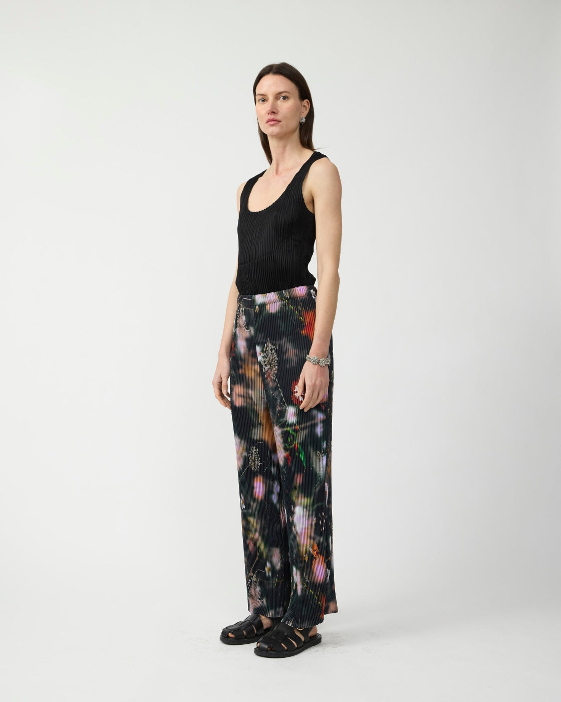 Kurt Handpleated Tanktop in Black