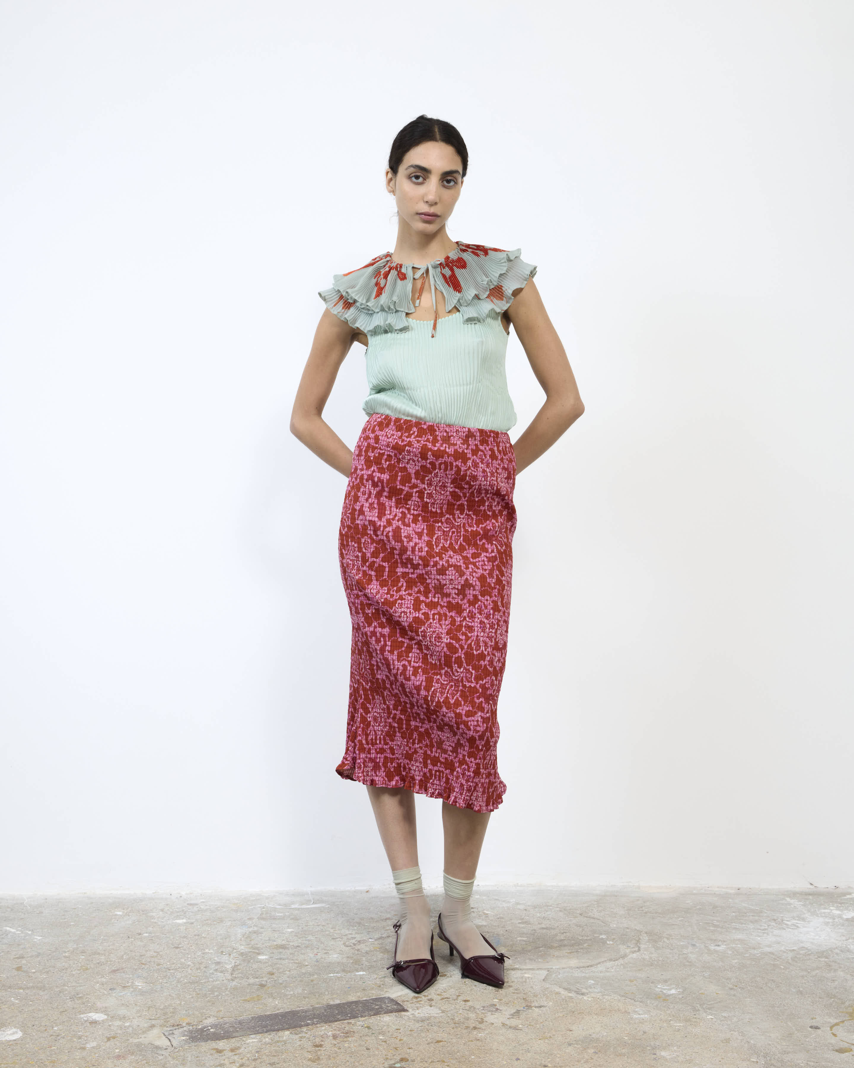 WINNIE PLEATED COLLAR IN SANSA