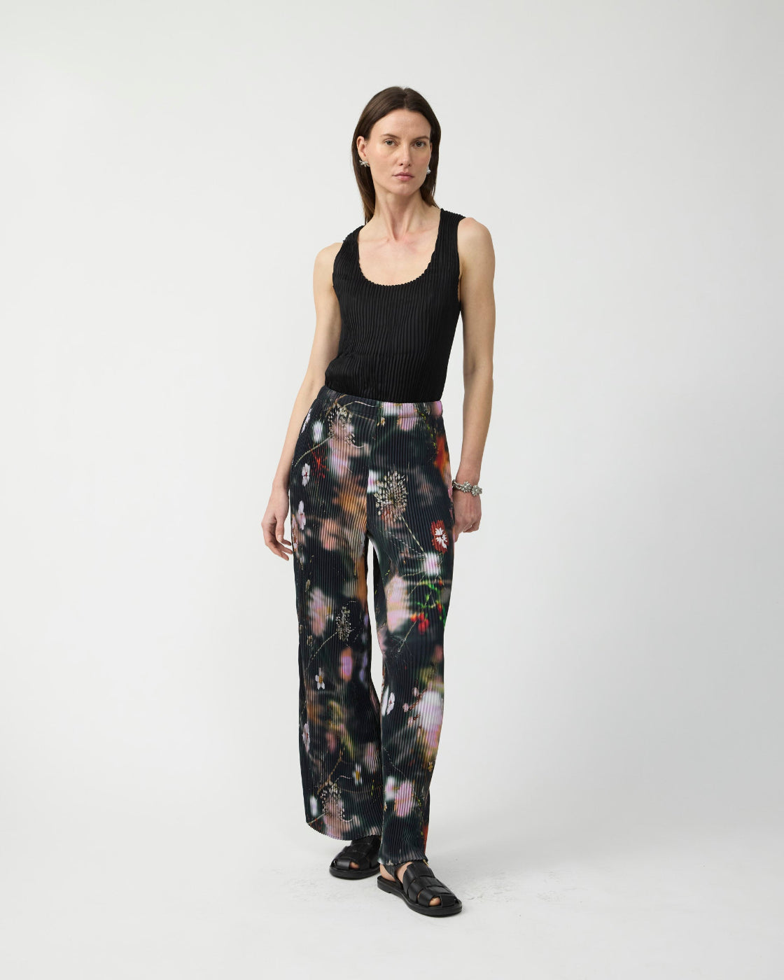 Kurt Handpleated Tanktop in Black