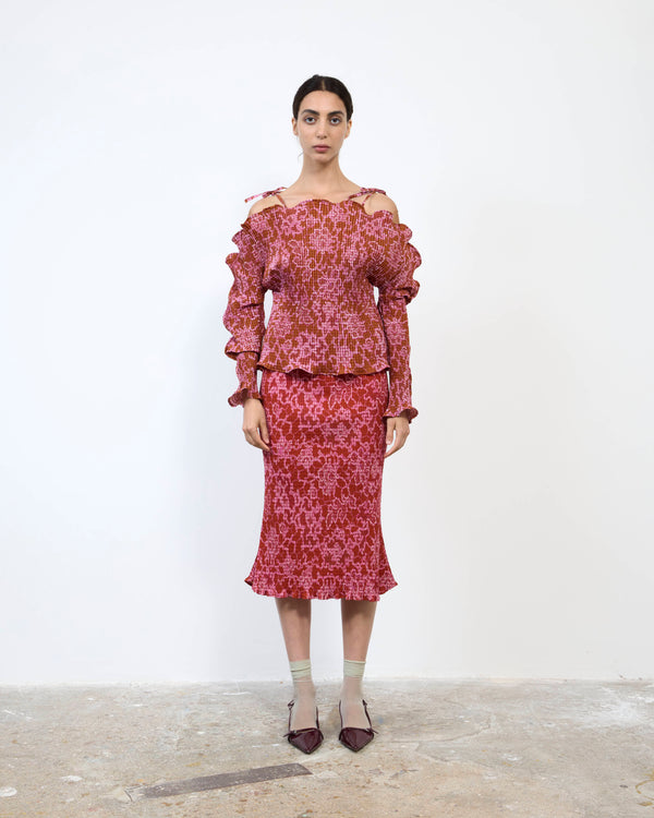 JIL PLEATED TOP IN SANSA