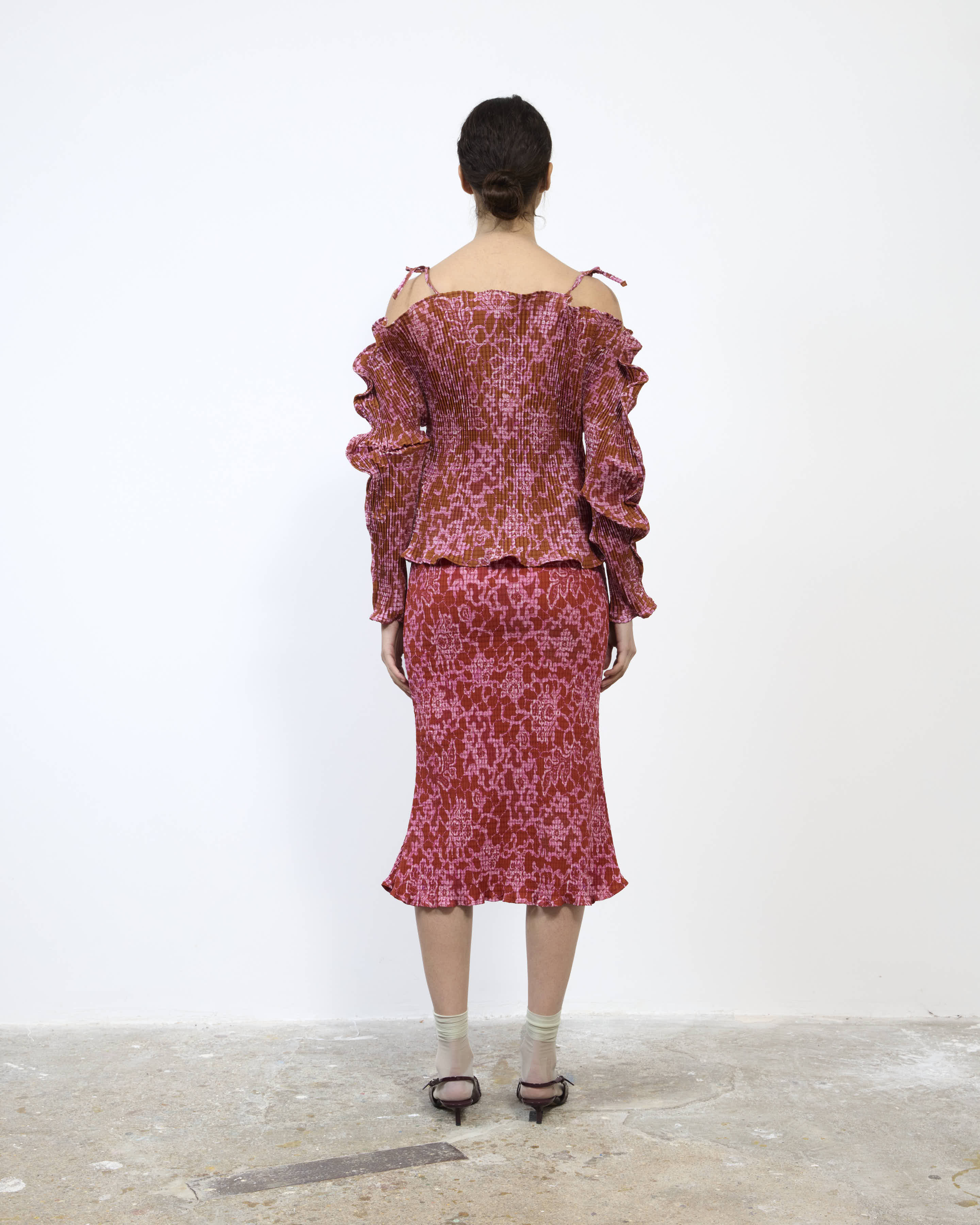JIL PLEATED TOP IN SANSA