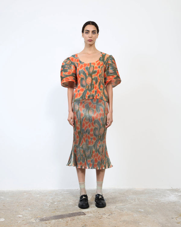 HANDPLEATED KARLOTTA TOP IN GALLIA