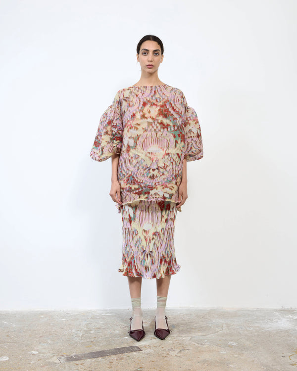 HANDPLEATED ROBIN TOP IN JIM