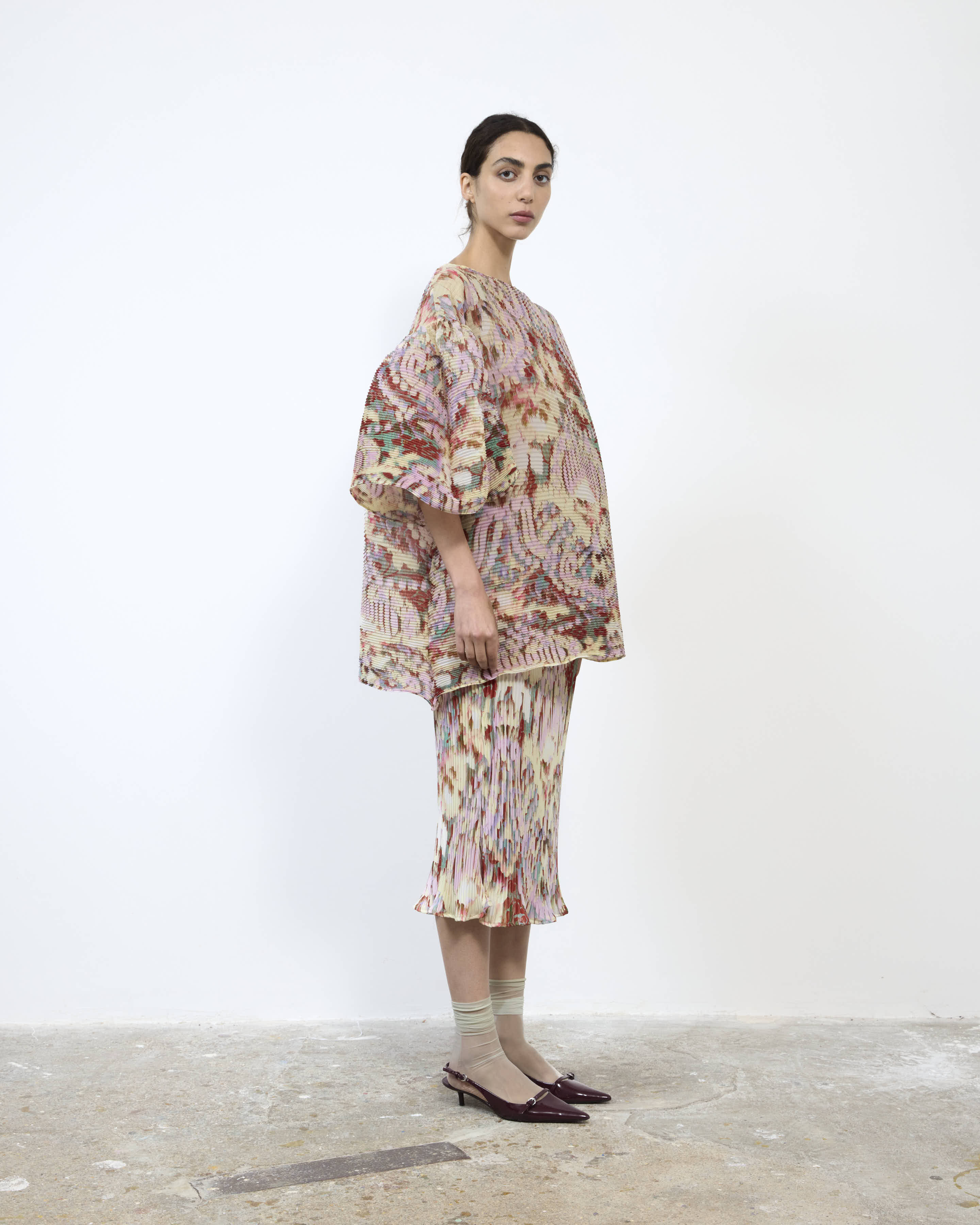 HANDPLEATED ROBIN TOP IN JIM