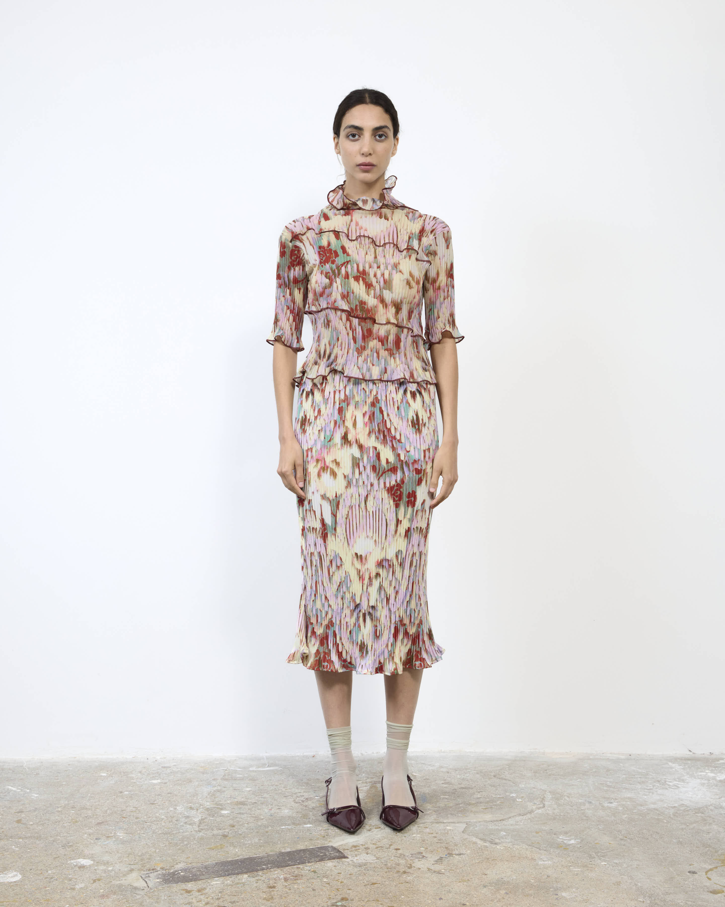 LASSE PLEATED TOP IN JIM