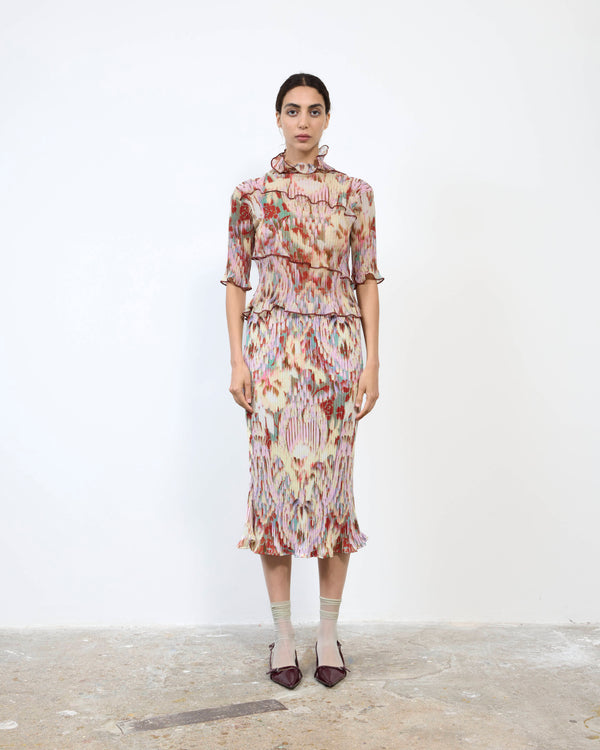 LASSE PLEATED TOP IN JIM