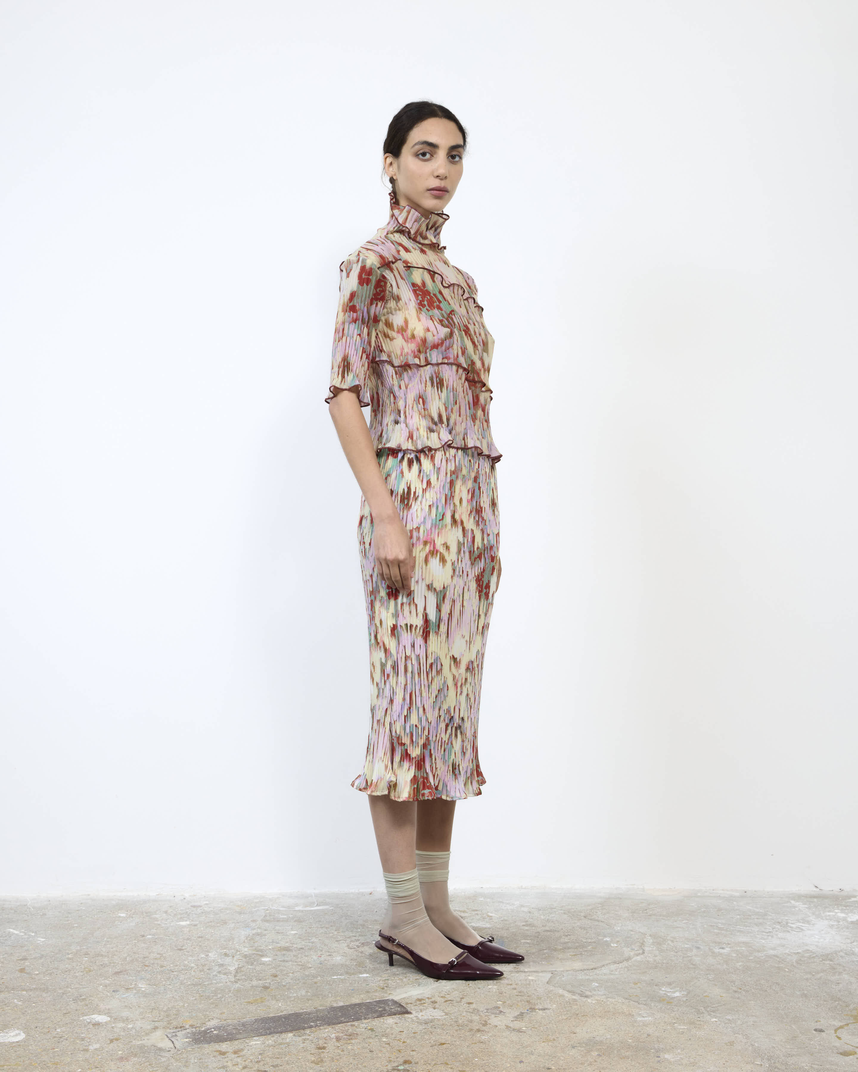 LASSE PLEATED TOP IN JIM