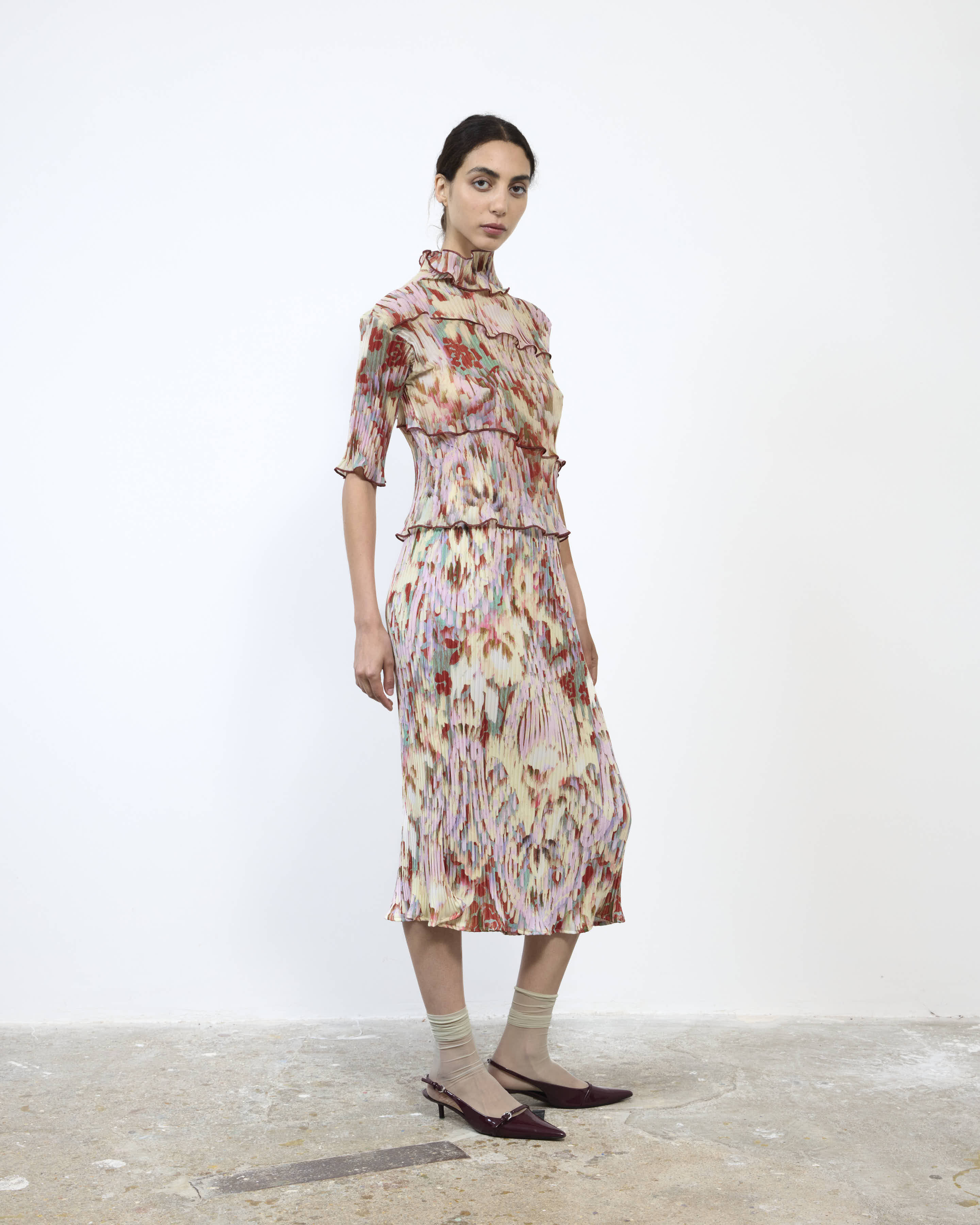 LASSE PLEATED TOP IN JIM
