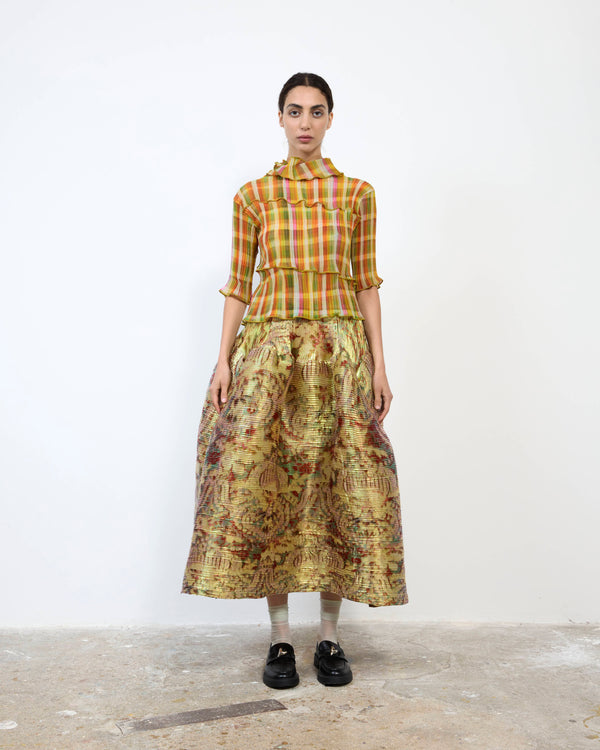 LASSE PLEATED TOP IN TAREK