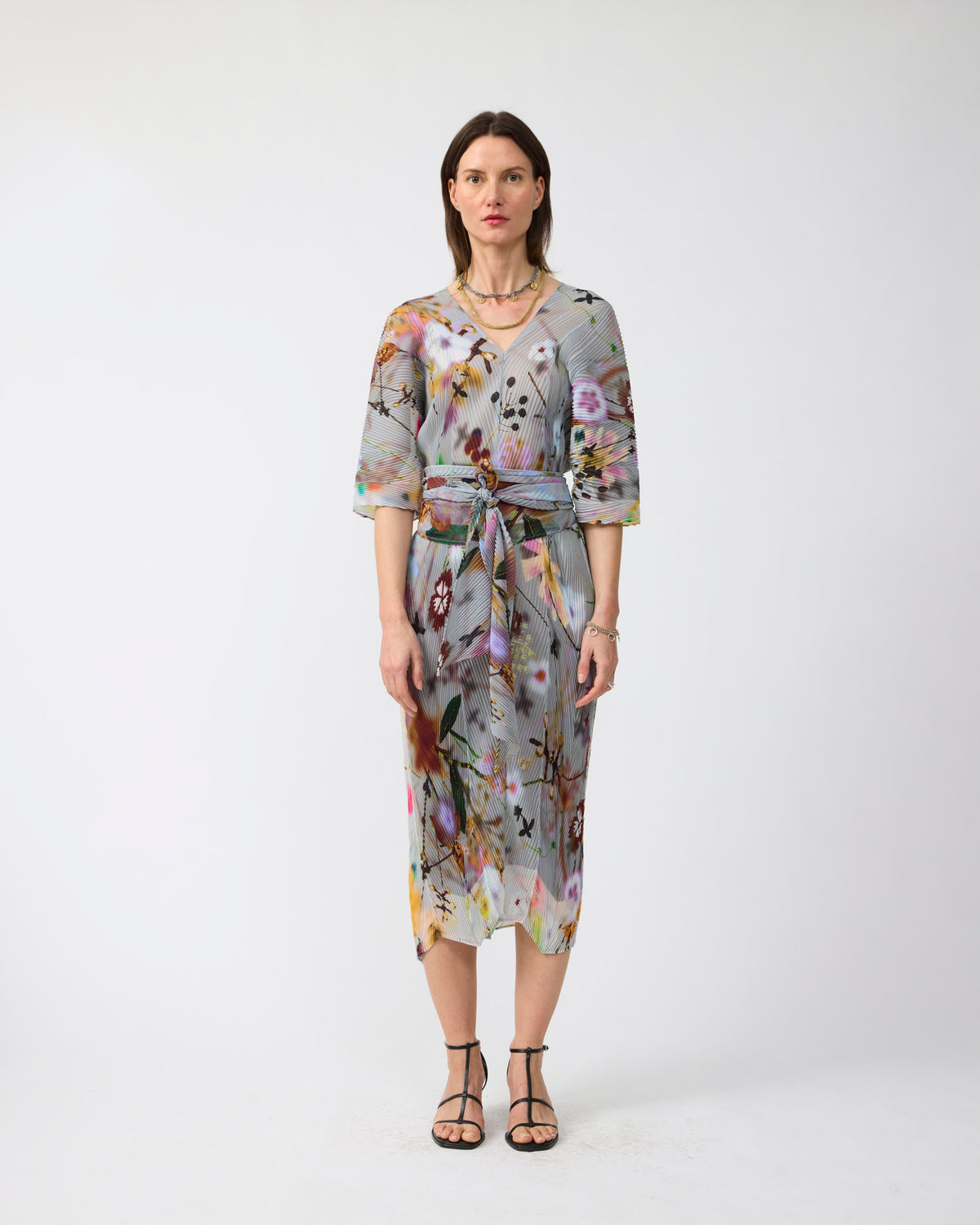 Stacy Handpleated Kaftan in Frances