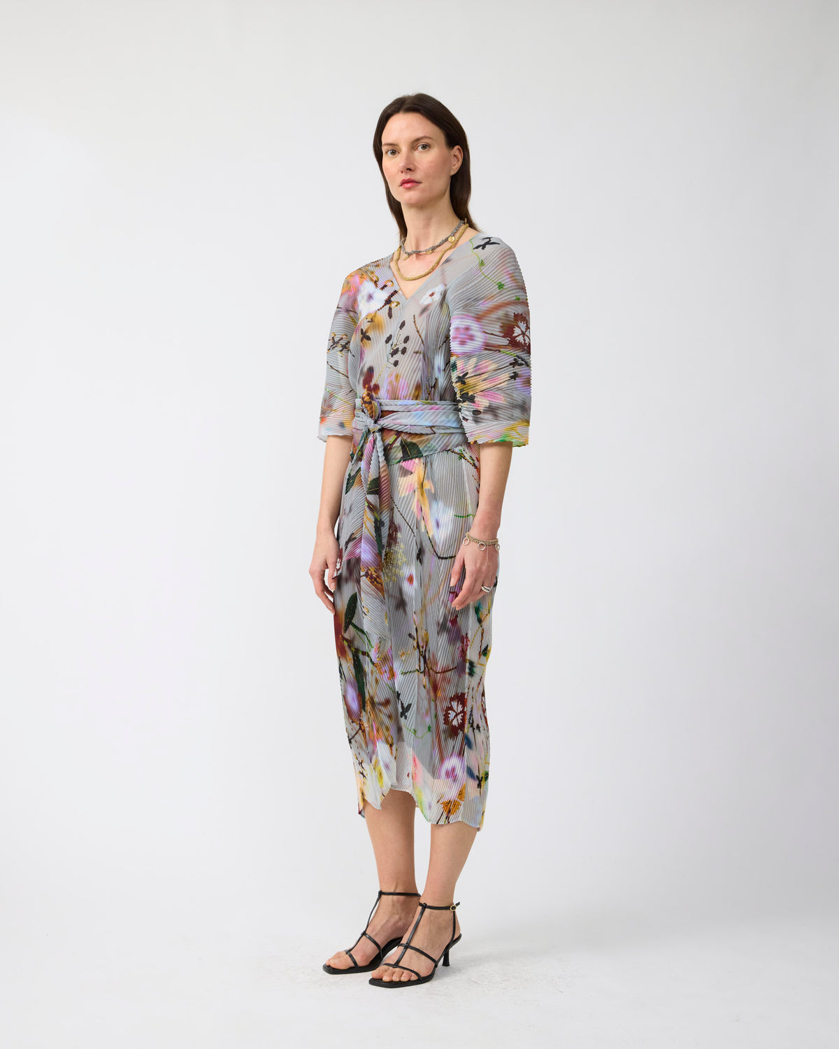Stacy Handpleated Kaftan in Frances