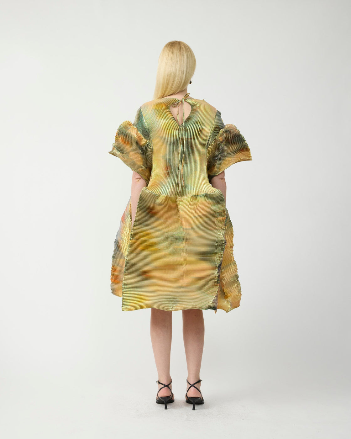 Thekla Pleated Dress in Iridescent Maris