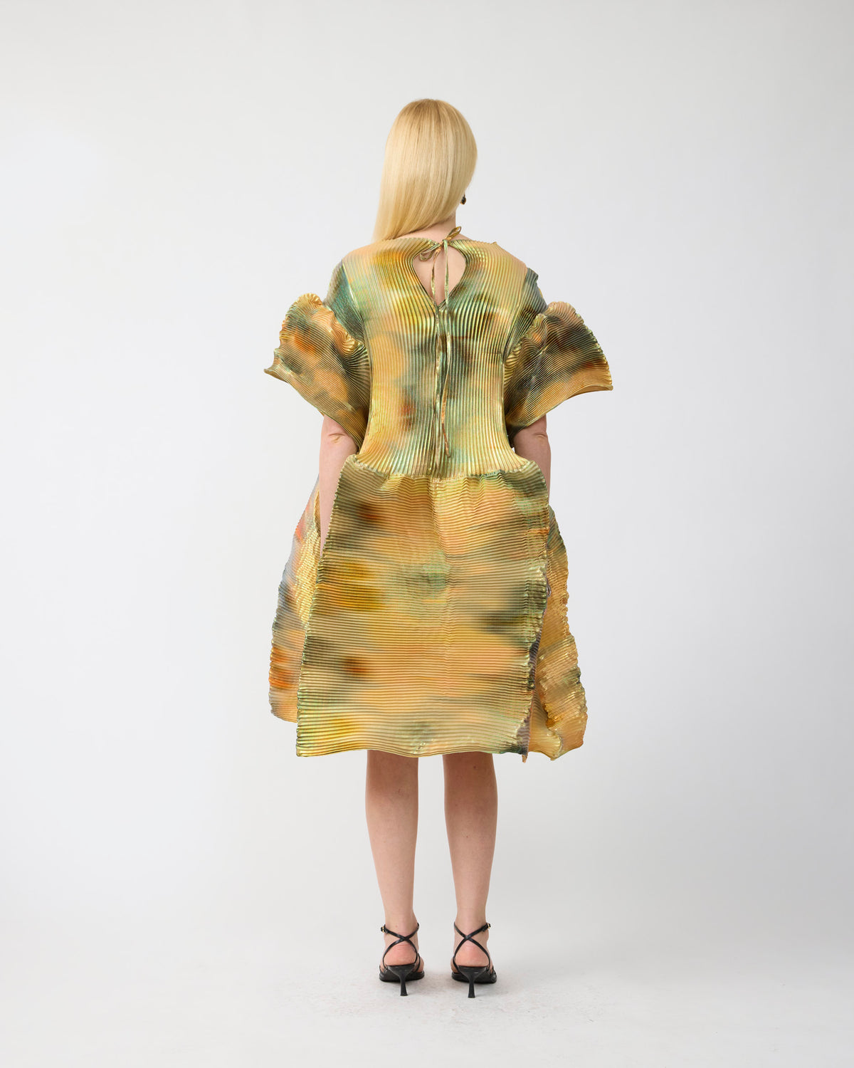 Thekla Pleated Dress in Iridescent Maris