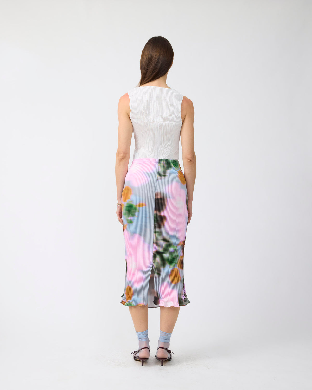 Milla Pleated Skirt in Maris