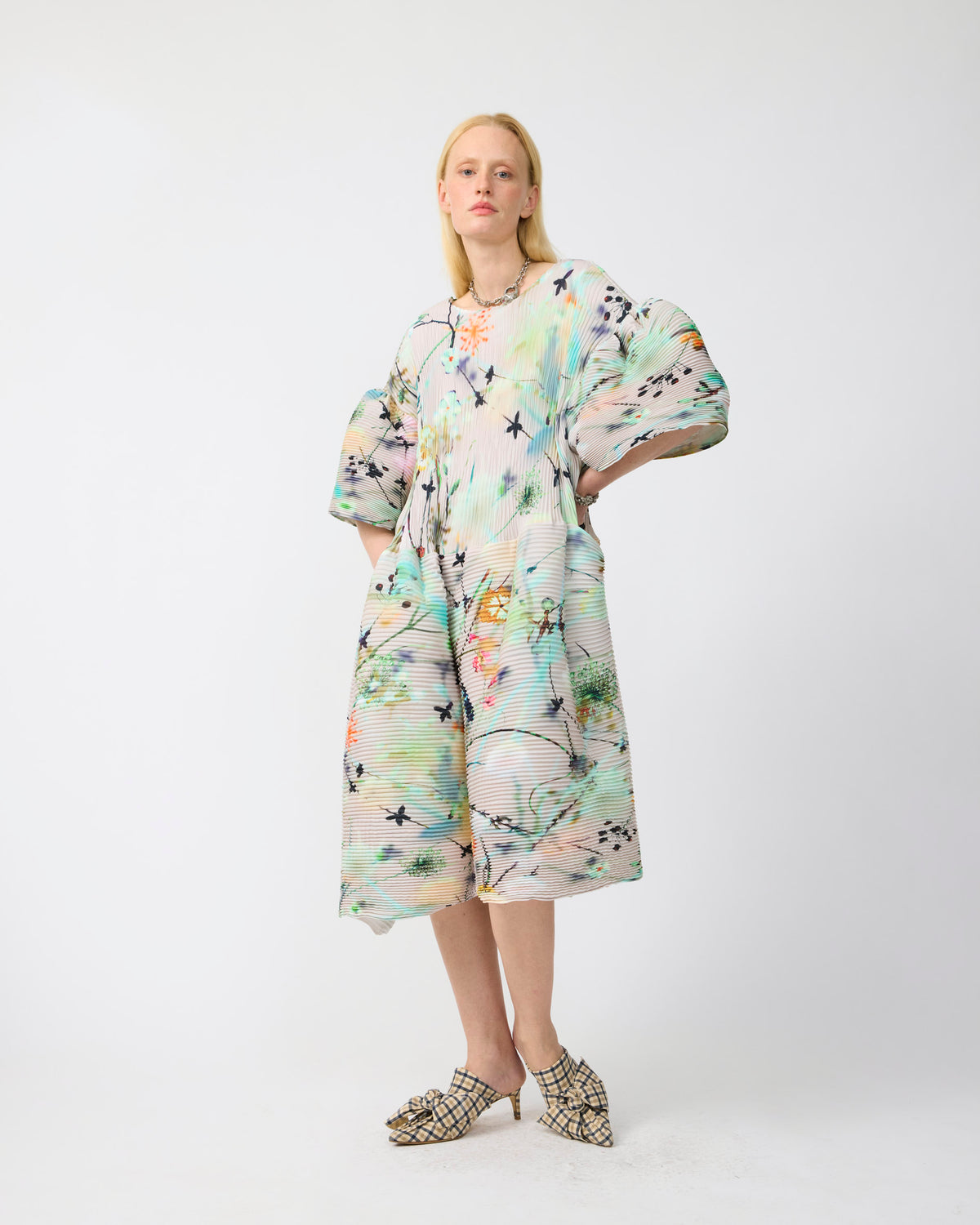 Thekla Handpleated Dress in Frances