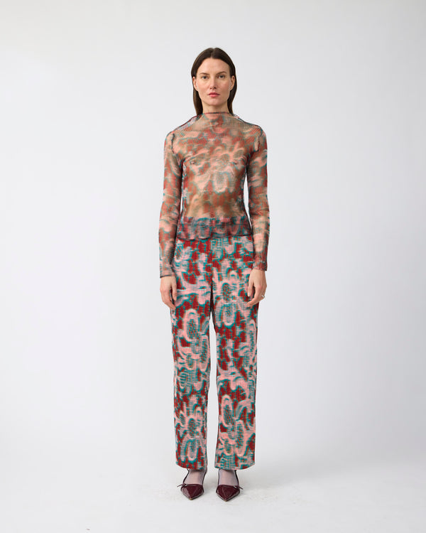 Lee Pleated Top in Transparent Gallia