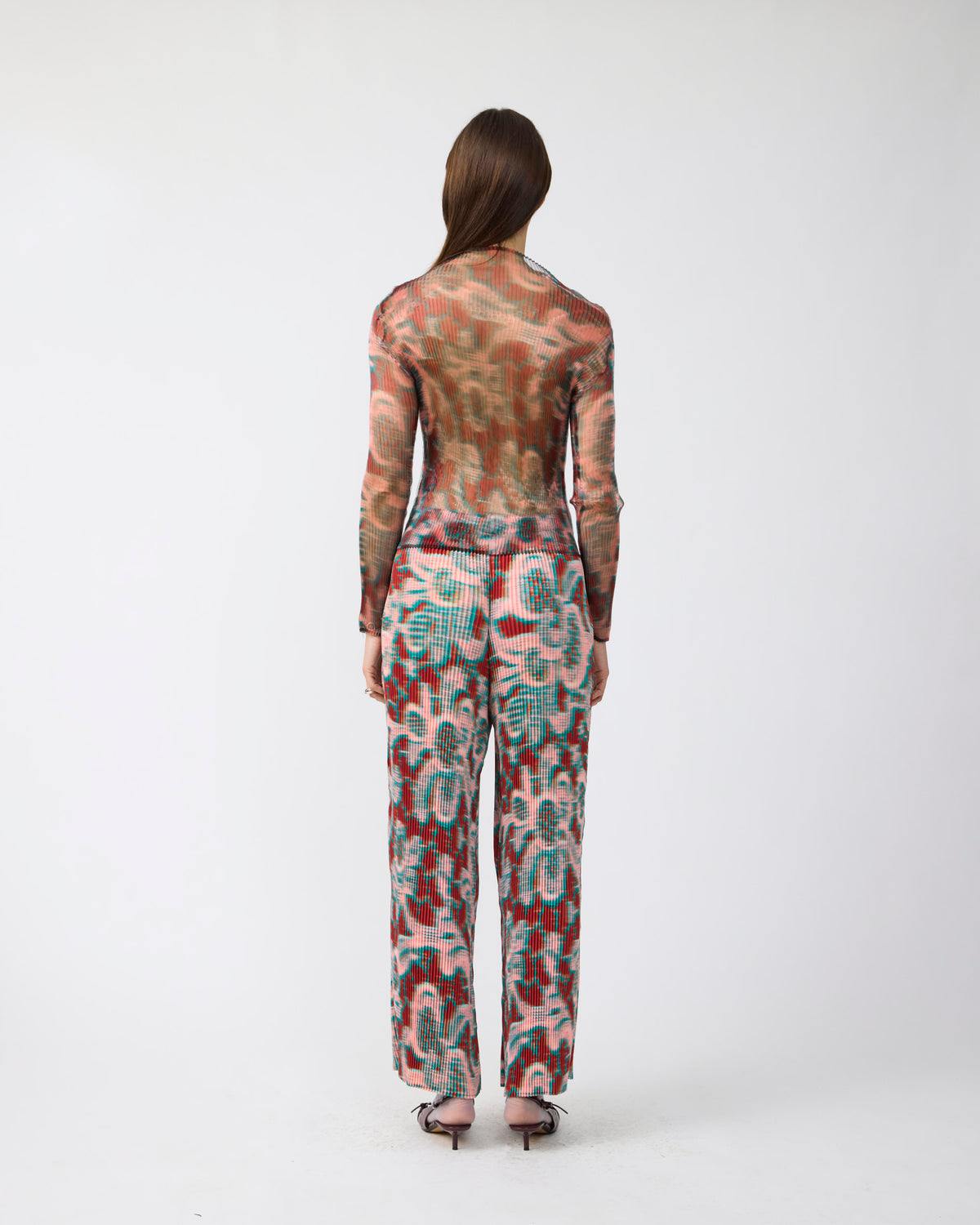 Lee Pleated Top in Transparent Gallia