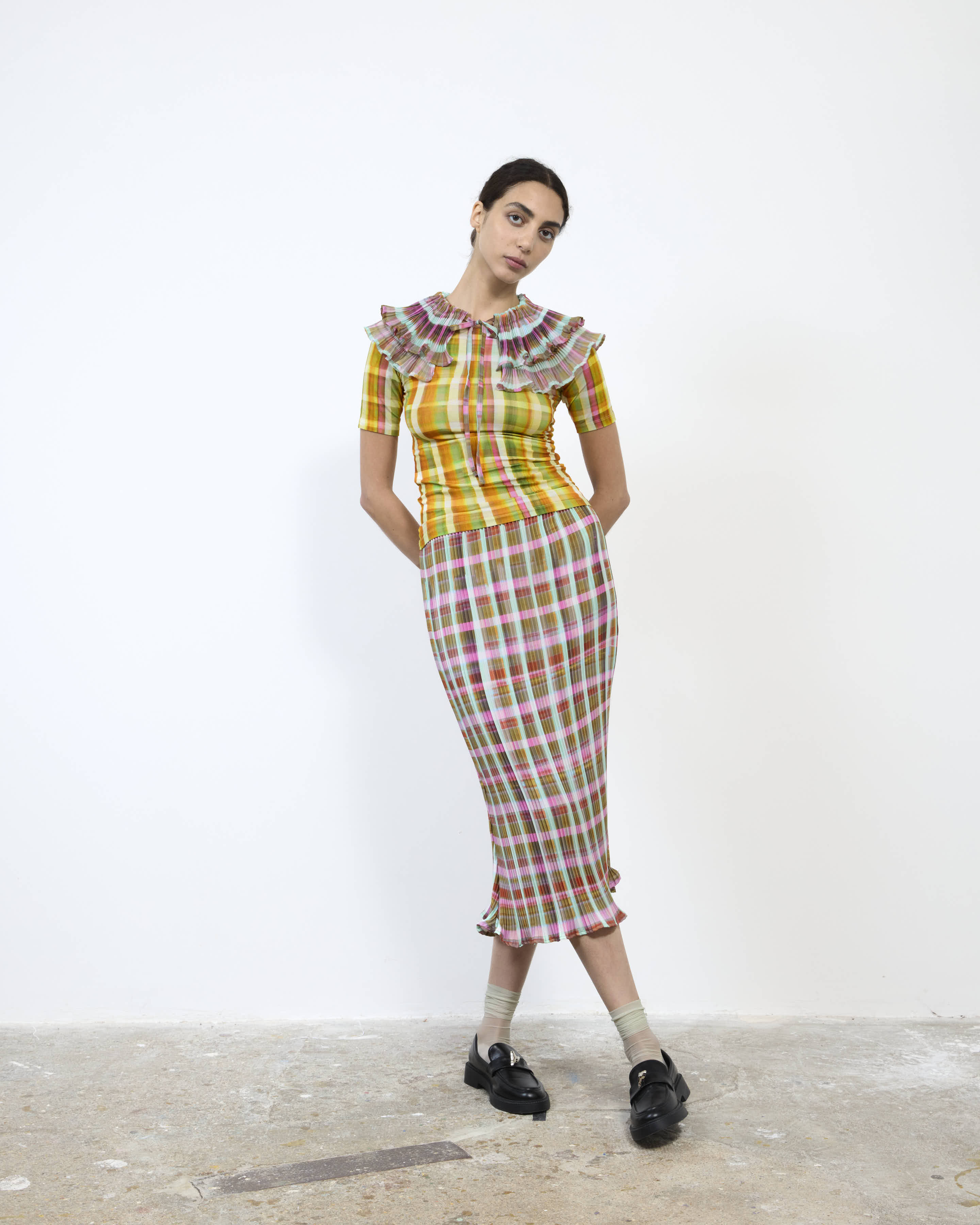 MILLA PLEATED SKIRT IN TAREK