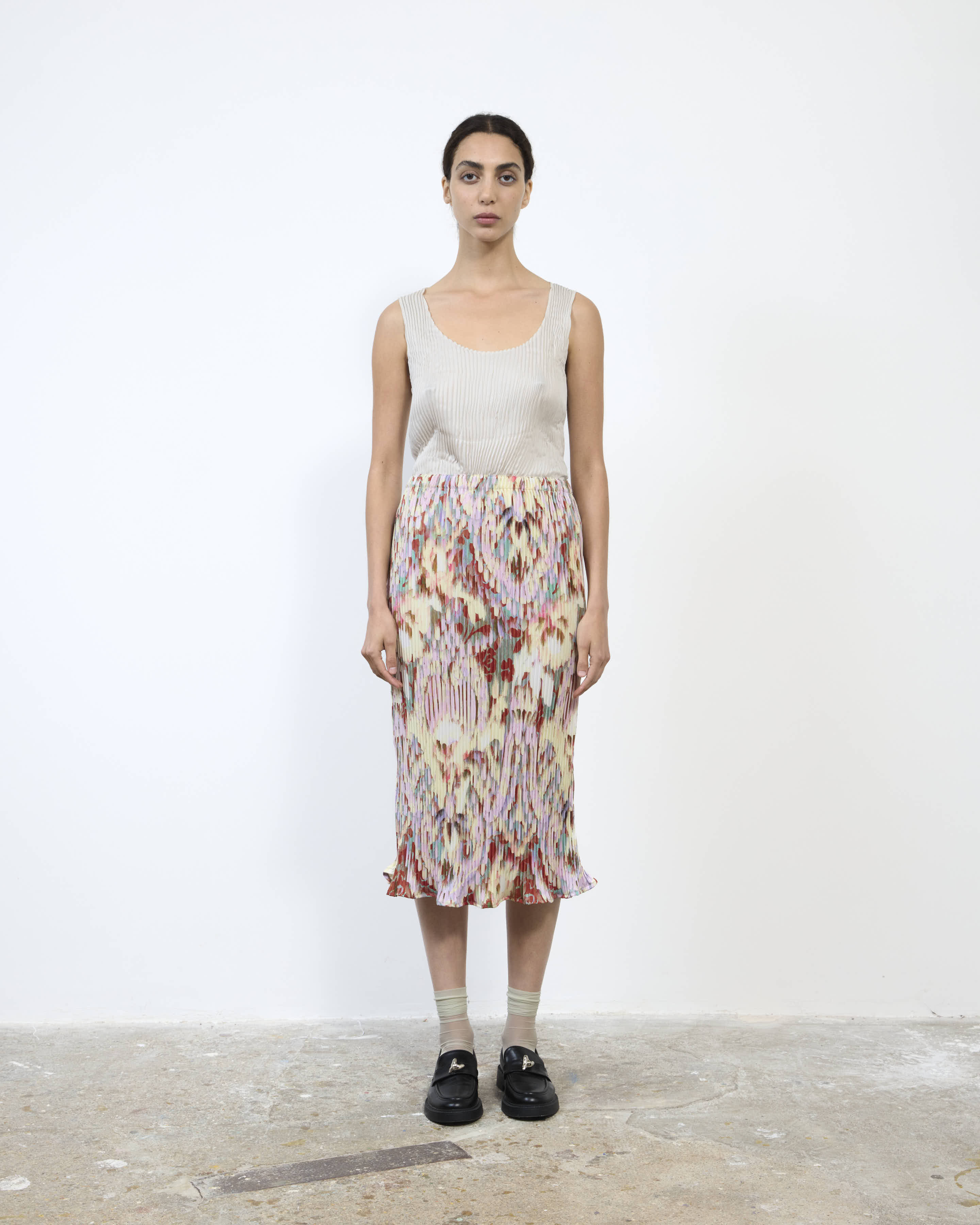 MILLA PLEATED SKIRT IN JIM