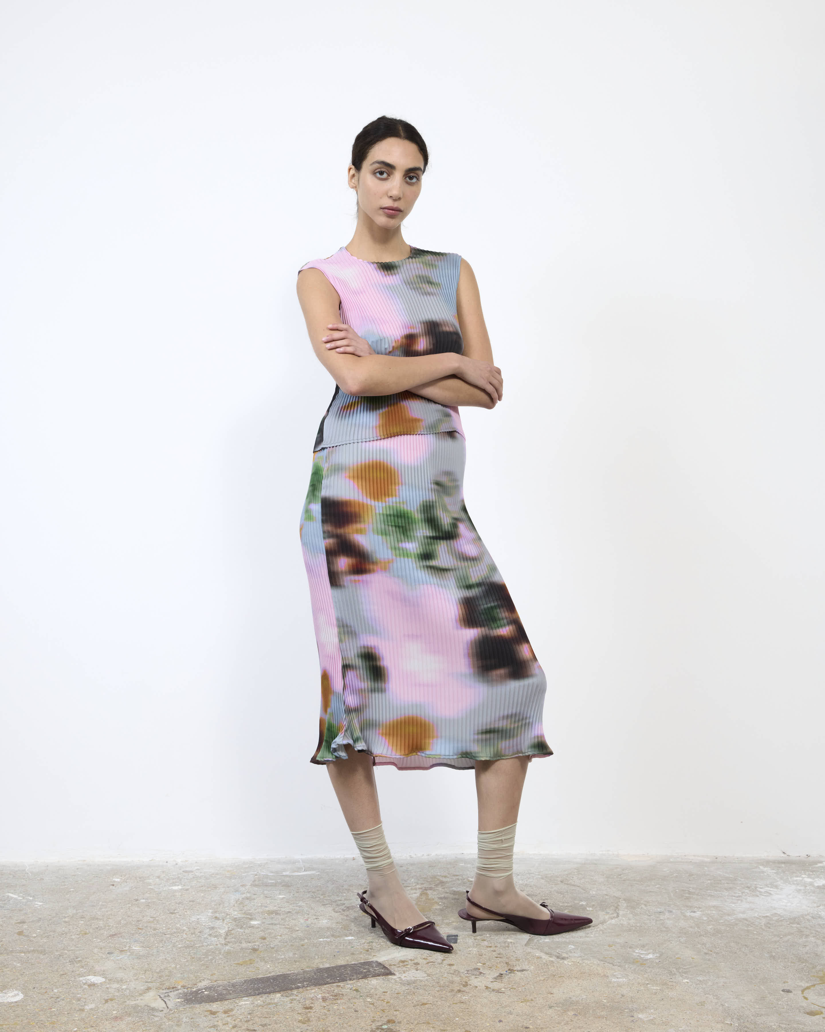 THELMA PLEATED TOP IN MARIS