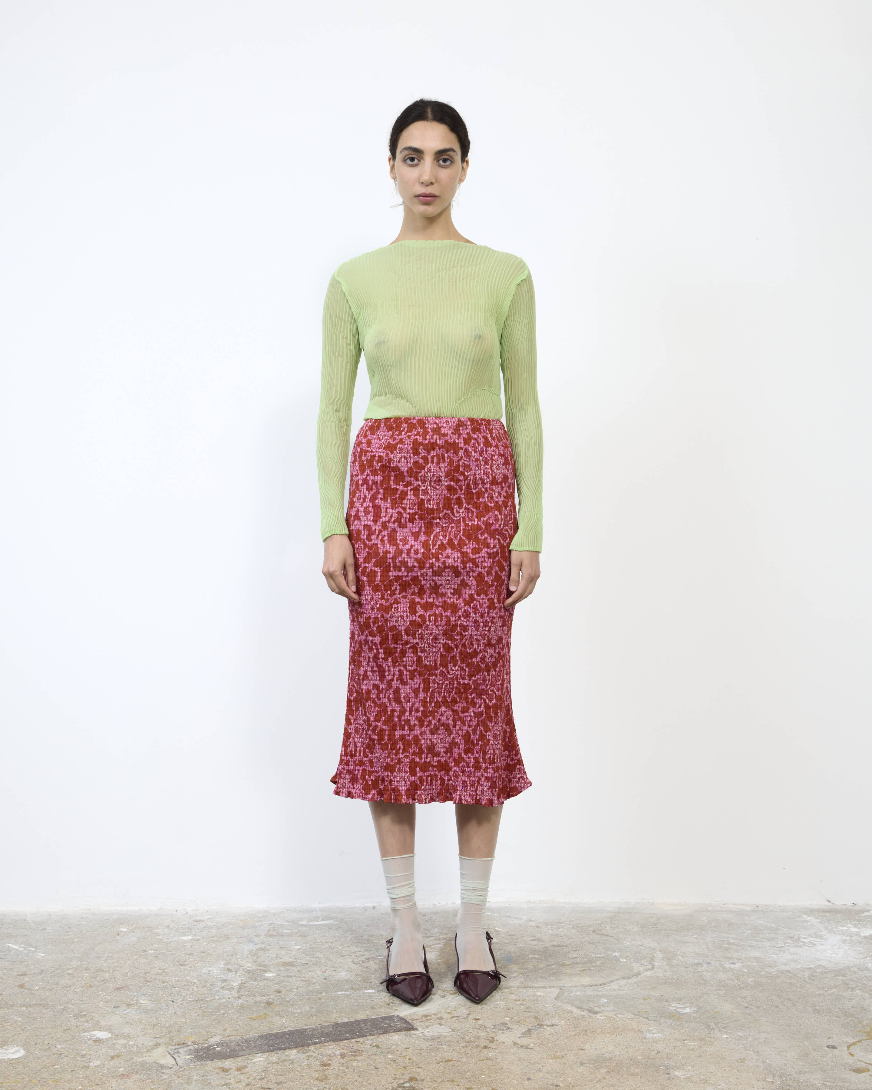 FINN SMOCKED SKIRT IN SANSA