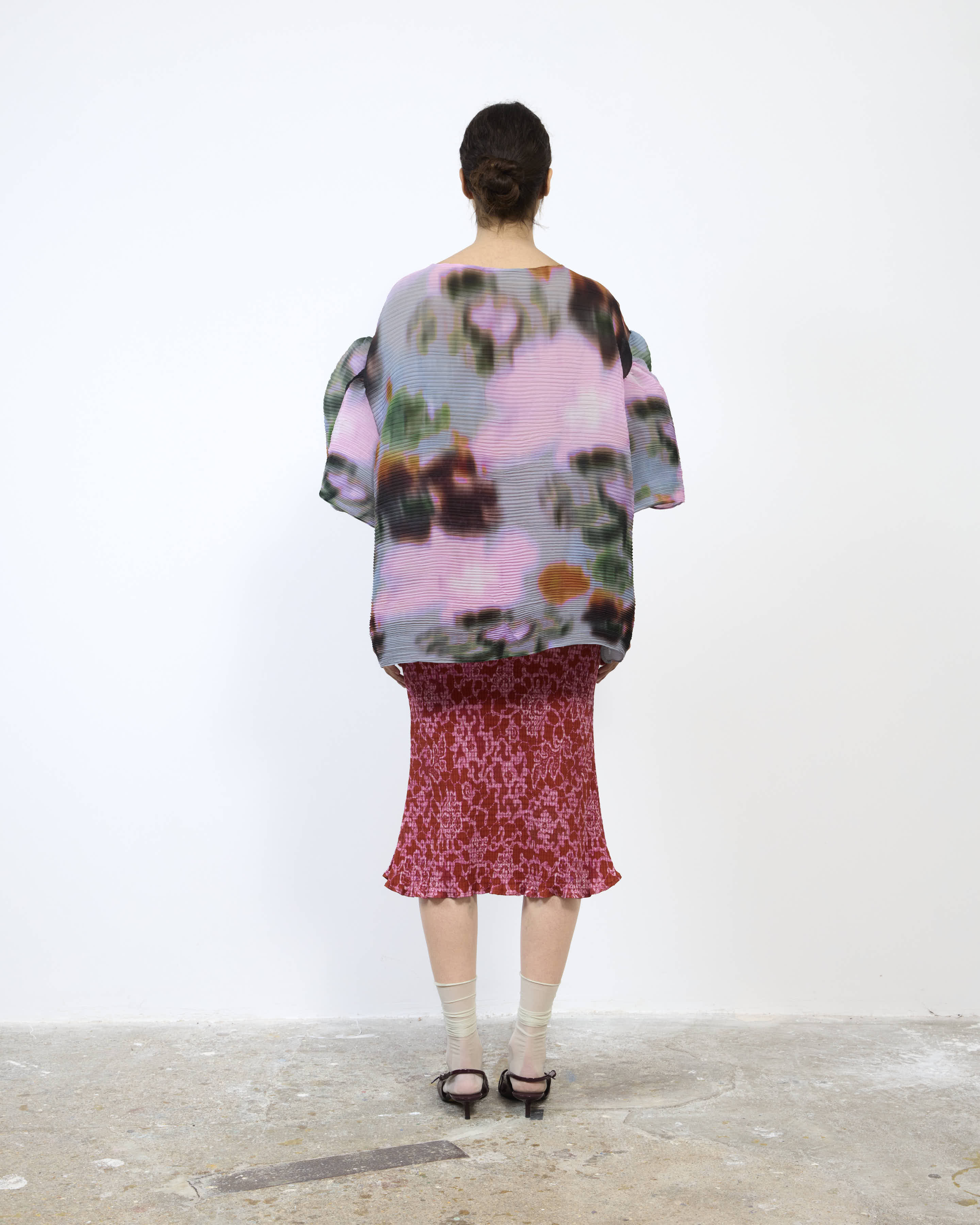 HANDPLEATED ROBIN TOP IN MARIS