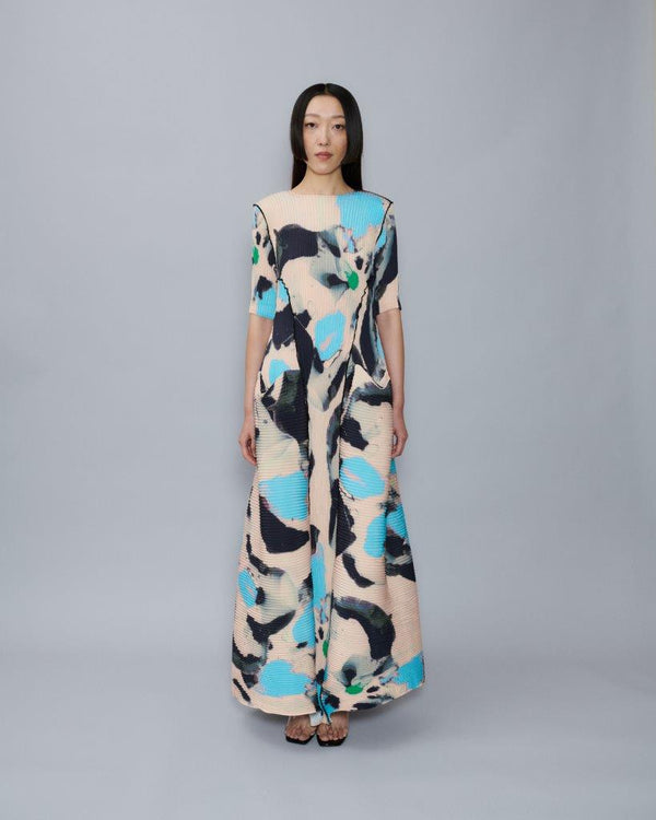 Handpleated Uma Dress in Pablo