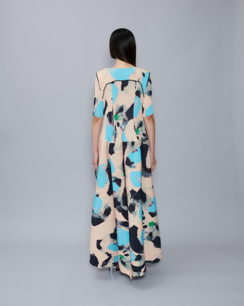 Handpleated Uma Dress in Pablo