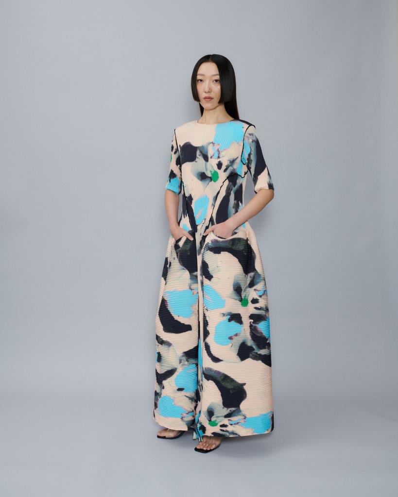 Handpleated Uma Dress in Pablo