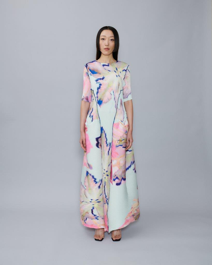 Handpleated Uma Dress in Hilde