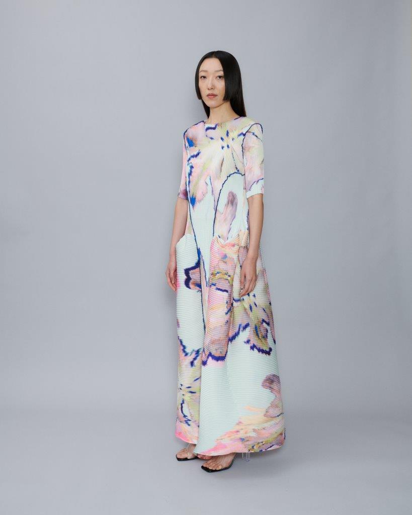 Handpleated Uma Dress in Hilde