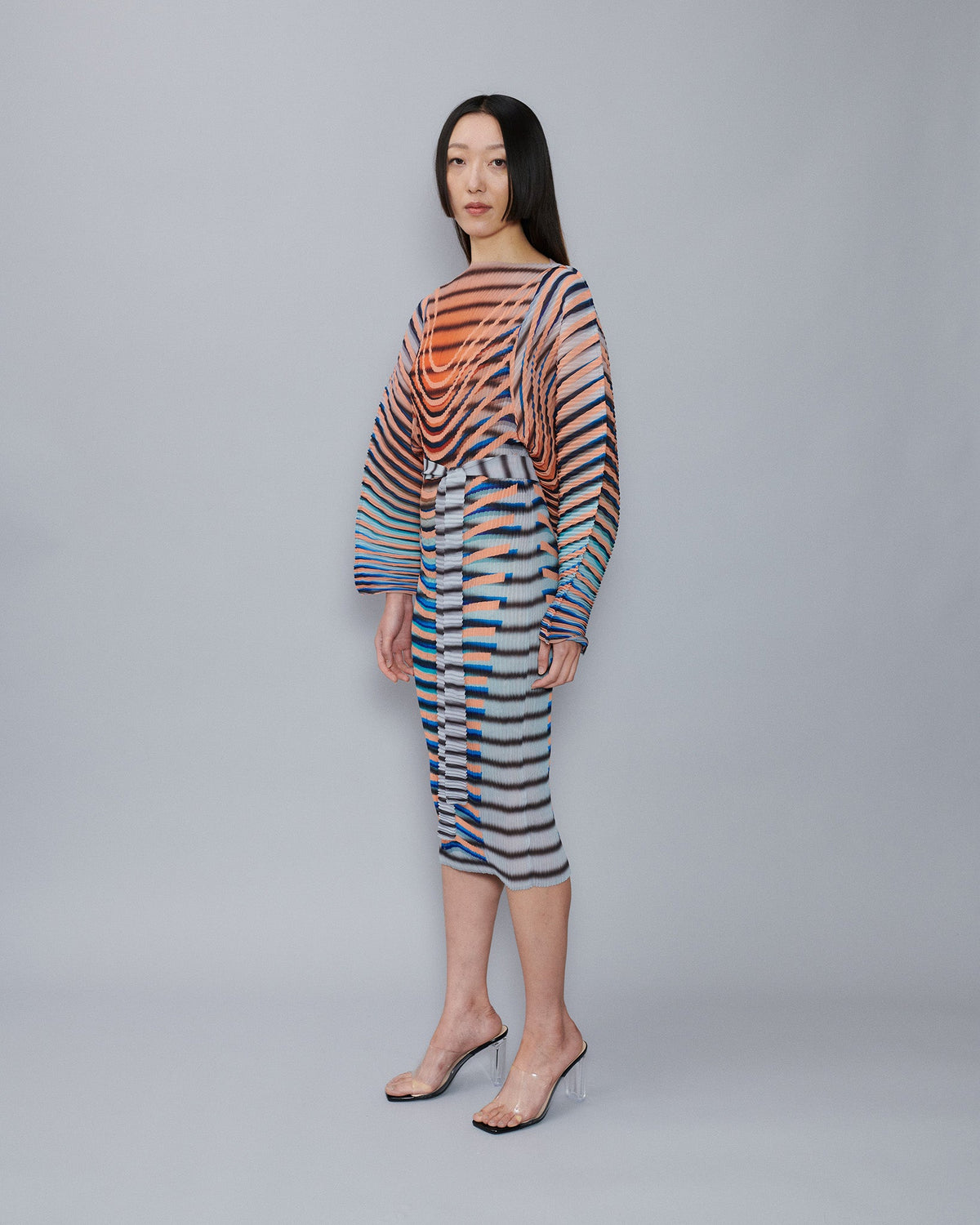 Handpleated Ramo Dress in Elio