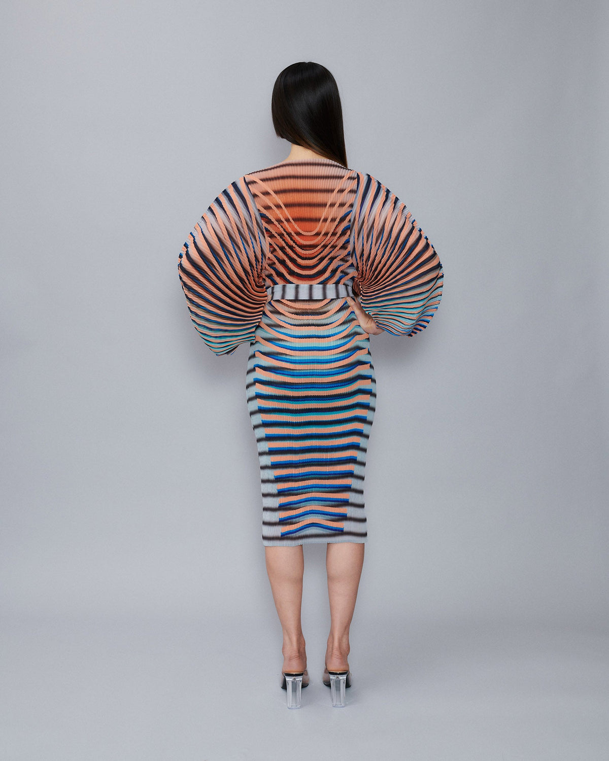 Handpleated Ramo Dress in Elio