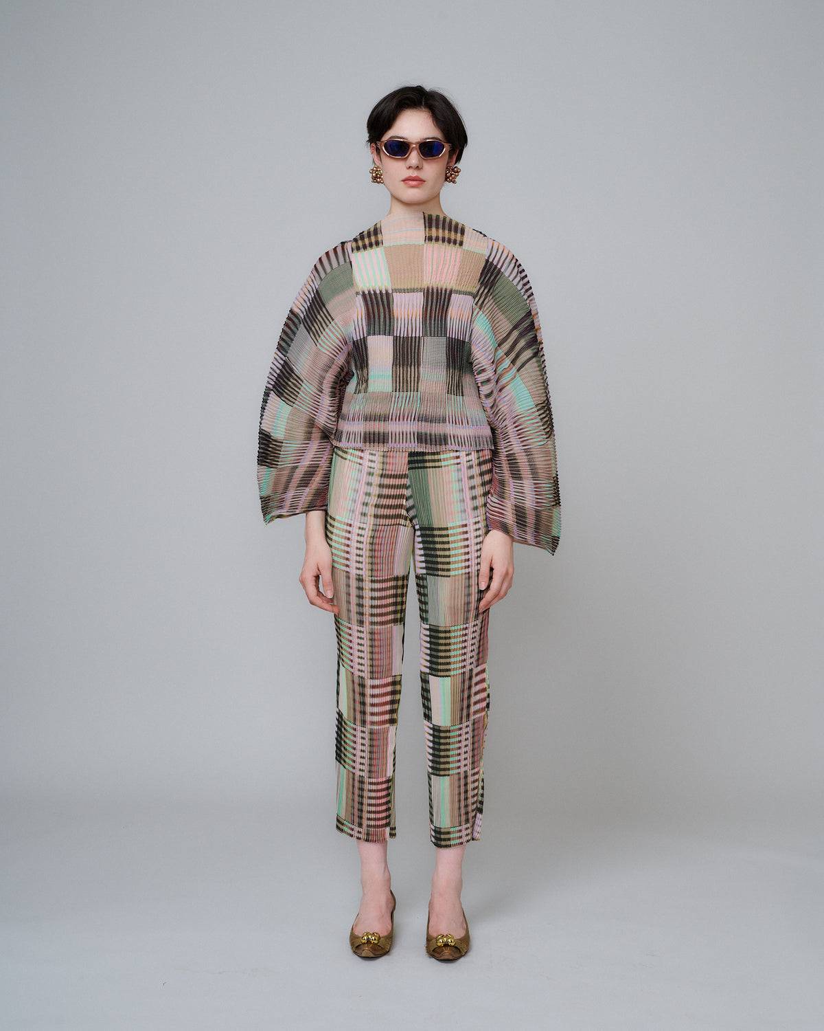 Rana Handpleated Top in Holm